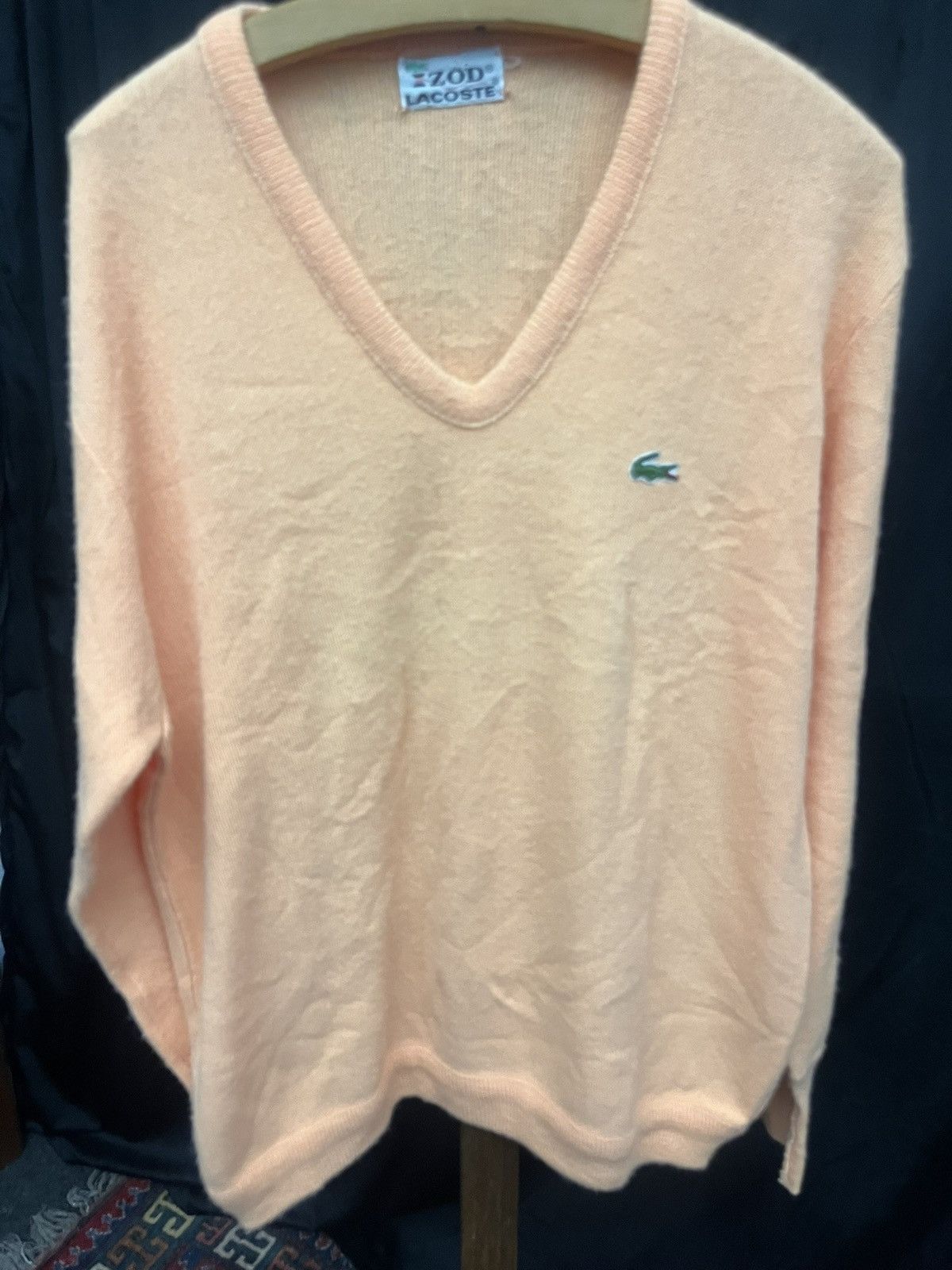 Izod Vintage Lacoste - Izod V-Neck Sweater Size US XL / EU 56 / 4 - 1 Thumbnail
