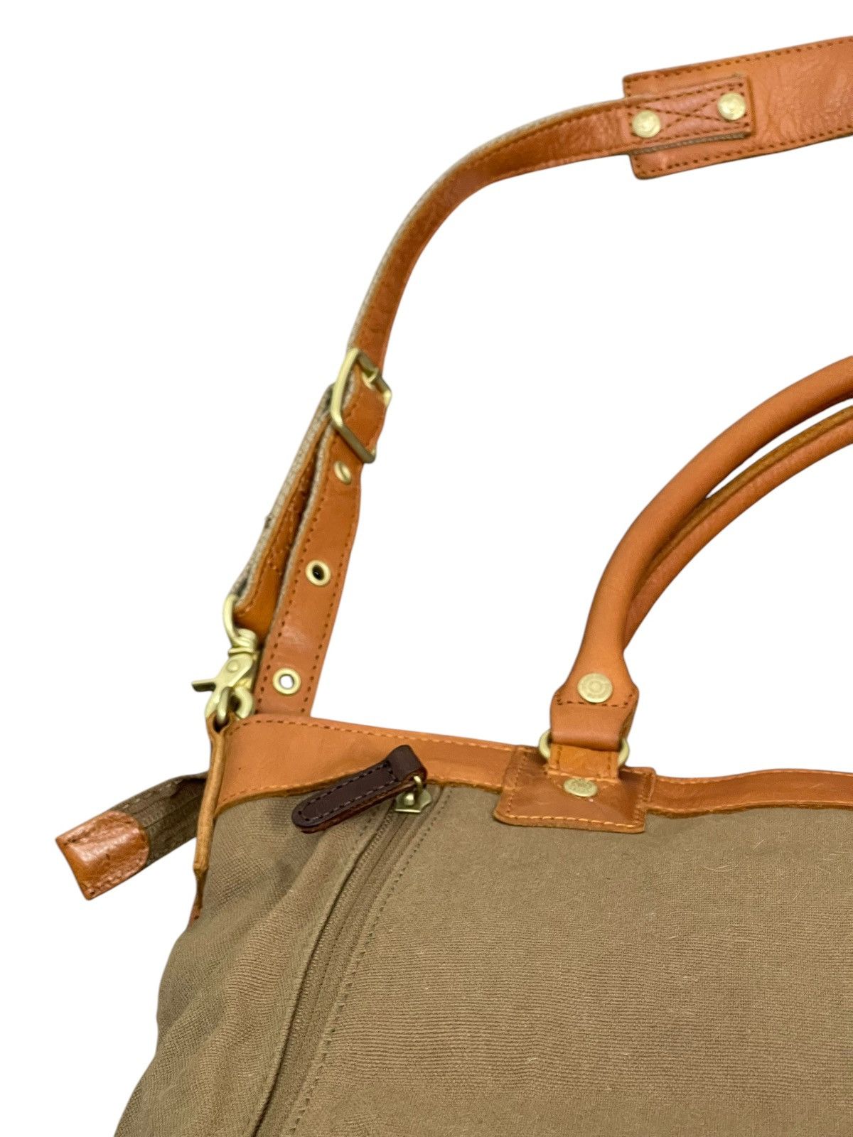 Genuine Leather Leather Cotton Doubles Duffle Bag 1🟩7 Size ONE SIZE - 21 Thumbnail