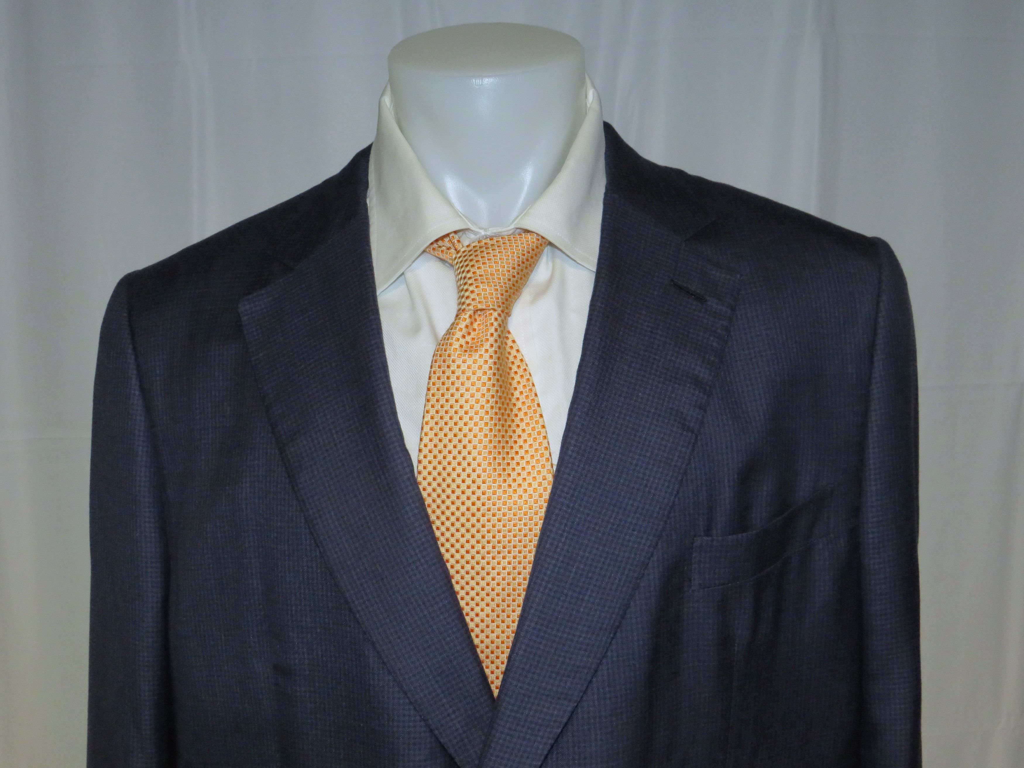 Ermenegildo Zegna Su Misura Couture Cashmere Blend Blue Check Sport Coat 50R Size 50R - 2 Thumbnail