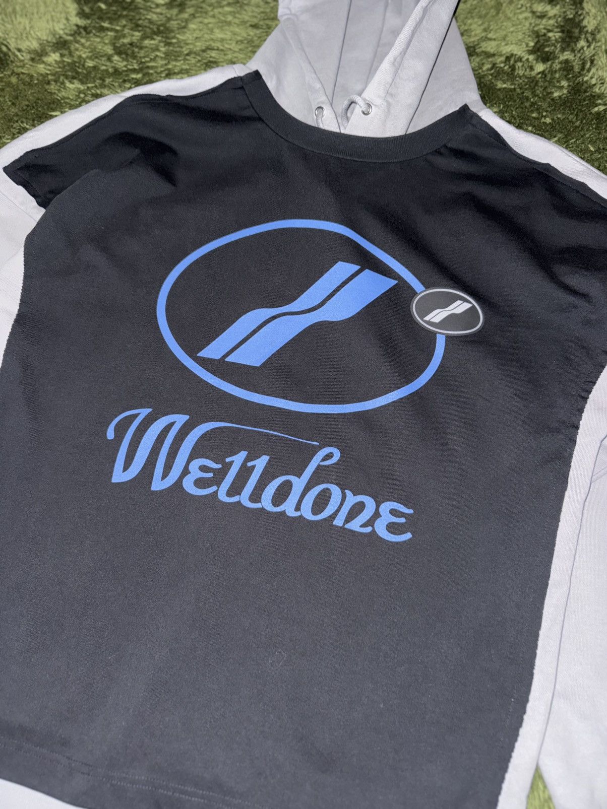 WE11DONE [XS] We11done Oversized Overlay Panel Logo Hoodie Size US XS / EU 42 / 0 - 2 Thumbnail