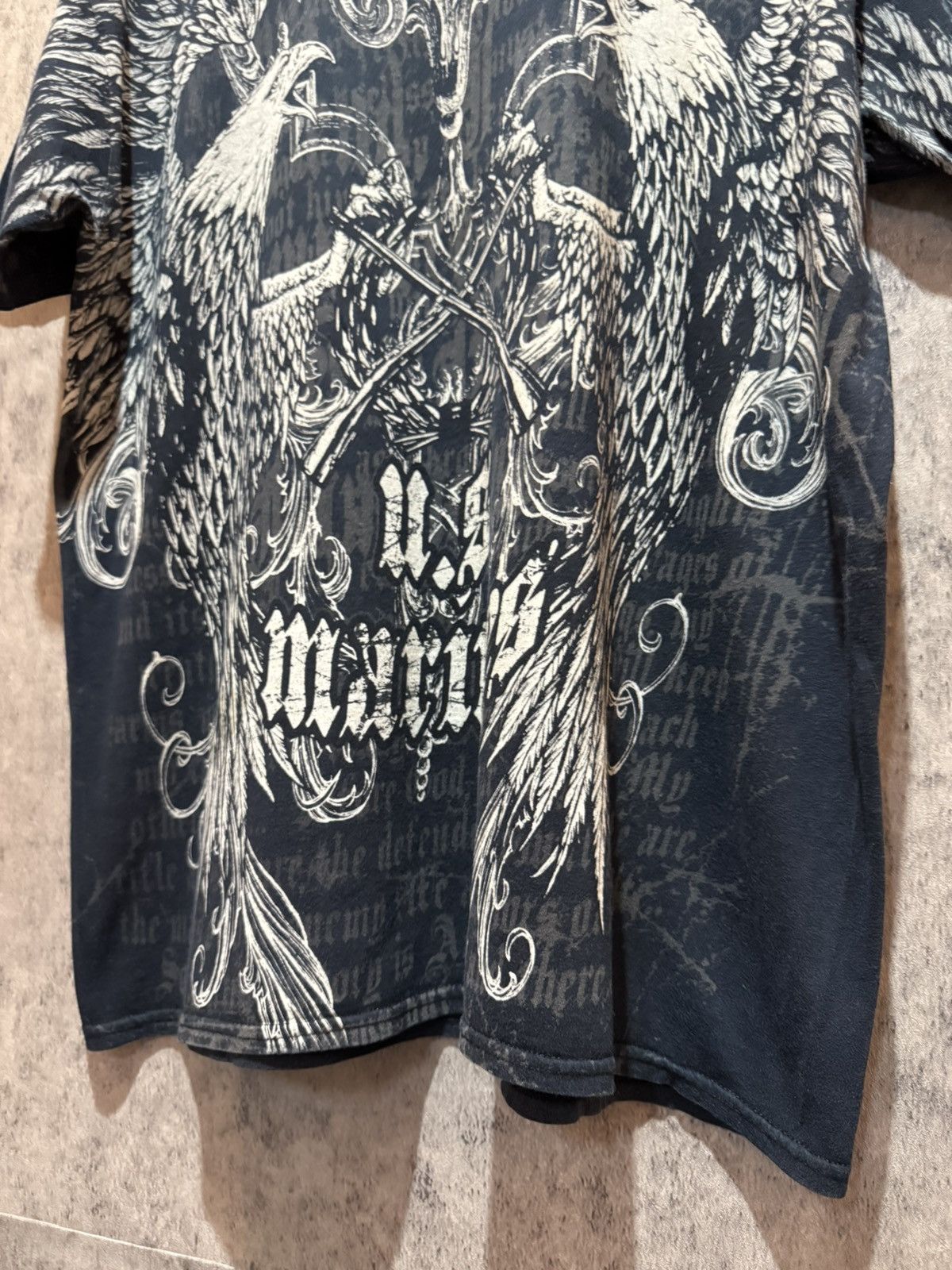 Affliction Y2k Apprime Double Eagle Gothic Insane AOP Tshirt Size US L / EU 52-54 / 3 - 8 Thumbnail