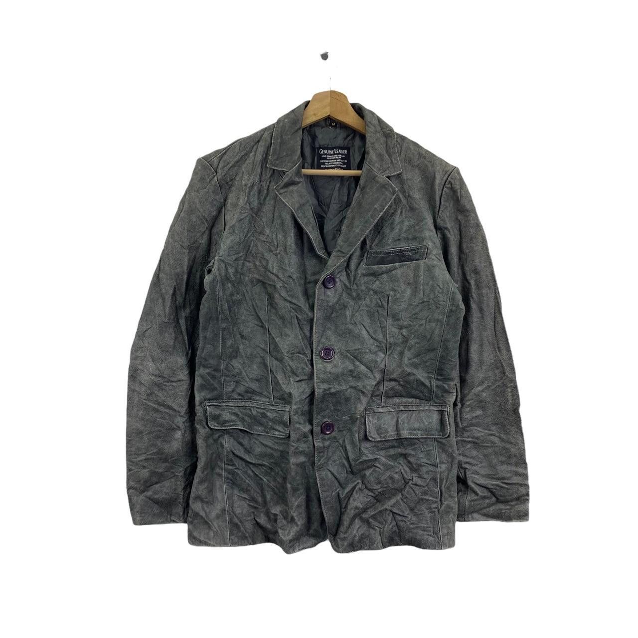 Genuine Leather Vtg 90’ GENUINE LEATHER By BBH Japan Grey Jacket Parka Size US M / EU 48-50 / 2 - 1 Thumbnail