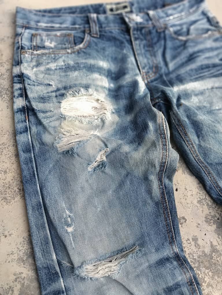 Hysteric Glamour × Japanese Brand Dpsr distressed bleach jeans size 32 Size US 32 / EU 48 - 8 Thumbnail