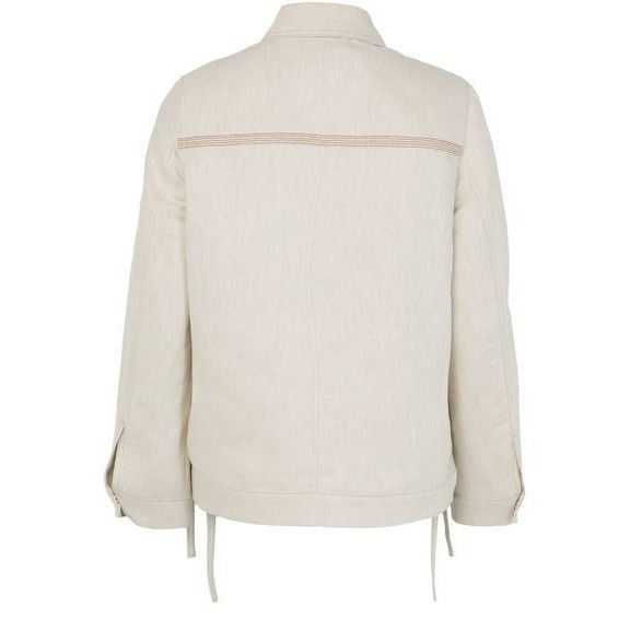 Loewe LOEWE Workwear Ecru Beige Cotton Linen Button Jacket New & A Size S / US 4 / IT 40 - 2 Thumbnail