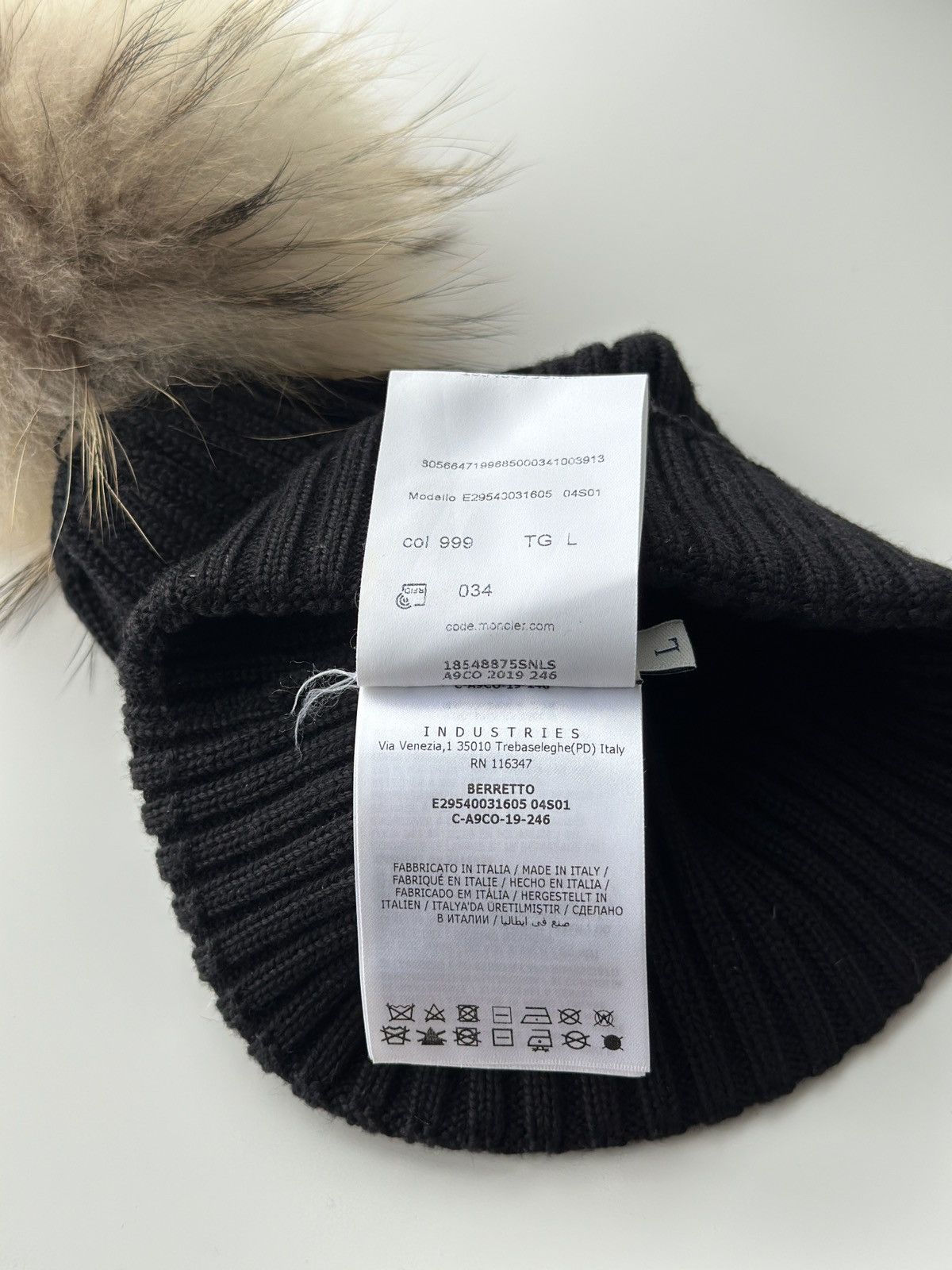 Moncler Moncler Women's Wool Hat Real Fur Size ONE SIZE - 8 Thumbnail