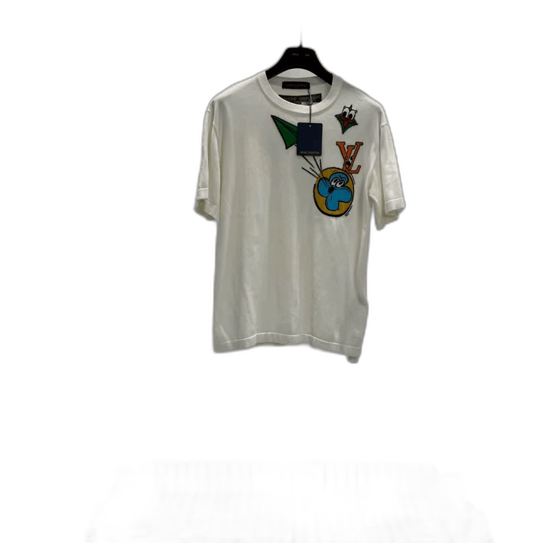 louis vuitton white cartoon short sleeve