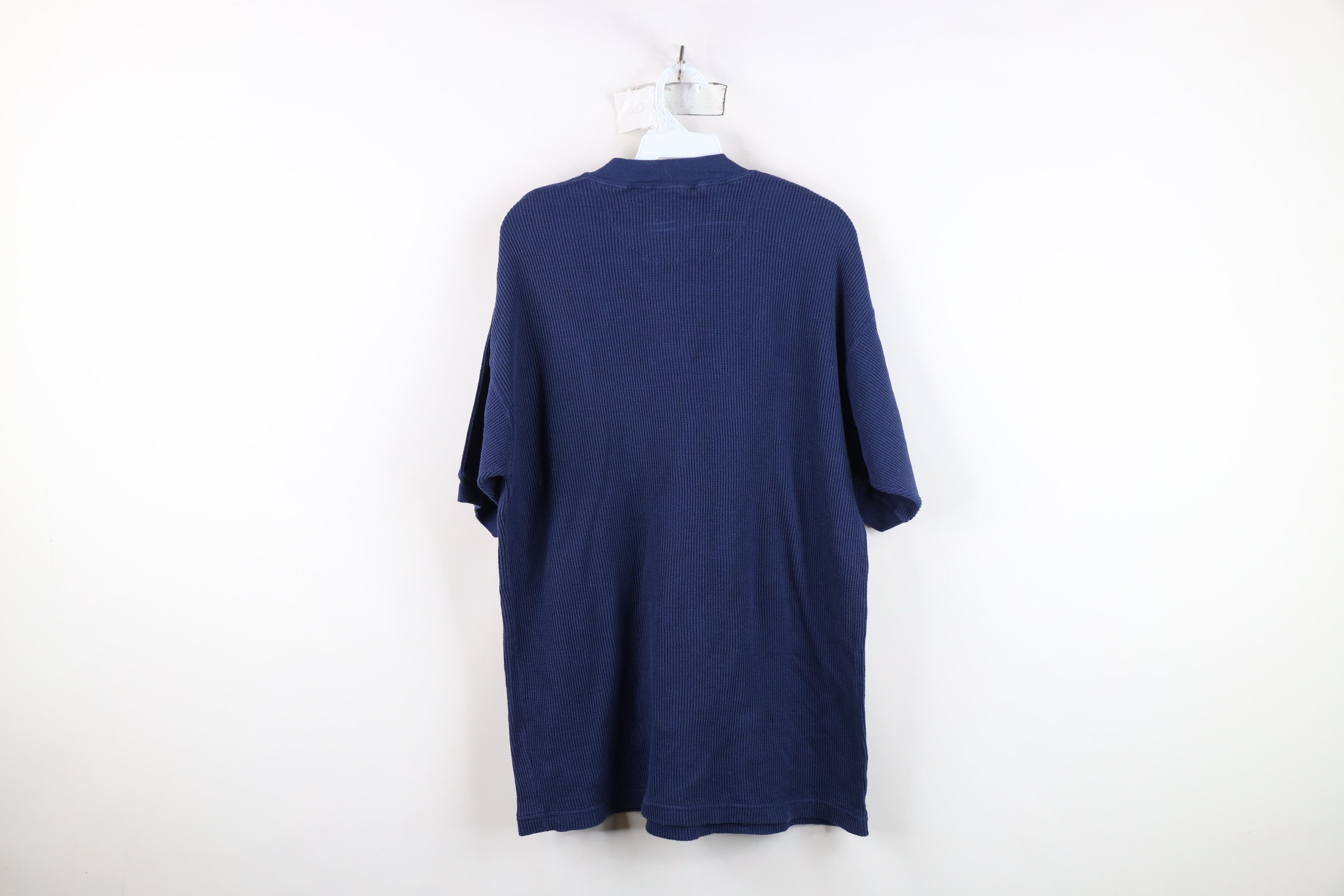 Vintage Vintage 90s Streetwear Thermal Waffle Knit Henley T-Shirt Size US L / EU 52-54 / 3 - 9 Thumbnail