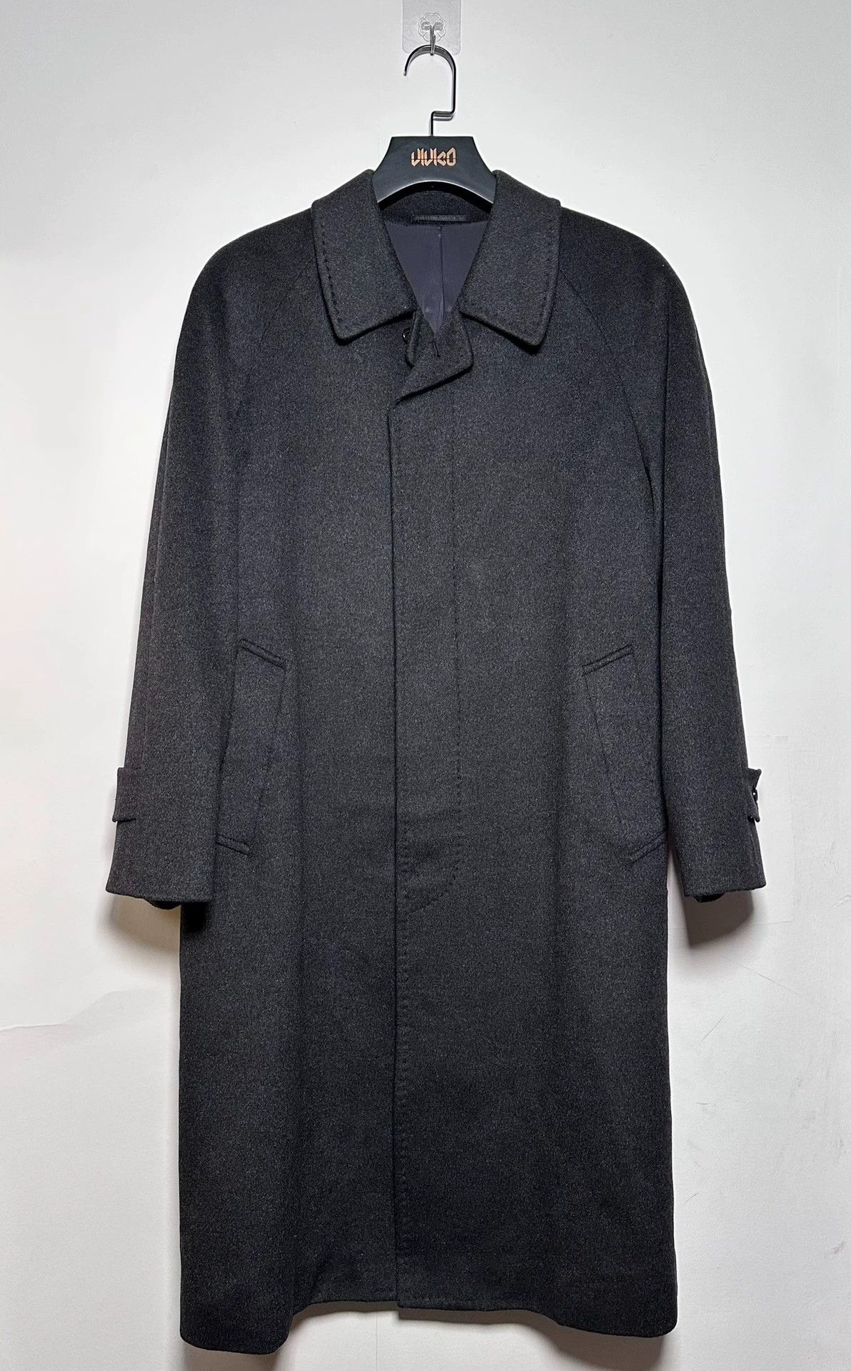 Balmain Balmain100% Cashmere Long Coat Charcoal/Black Size US M / EU 48-50 / 2 - 3 Thumbnail
