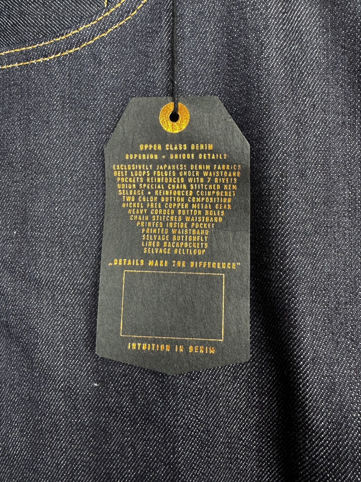 Other Upper Class Denim Rough Japan Selvage 12 oz Raw T3T Kurabo Size US 33 - 7 Thumbnail