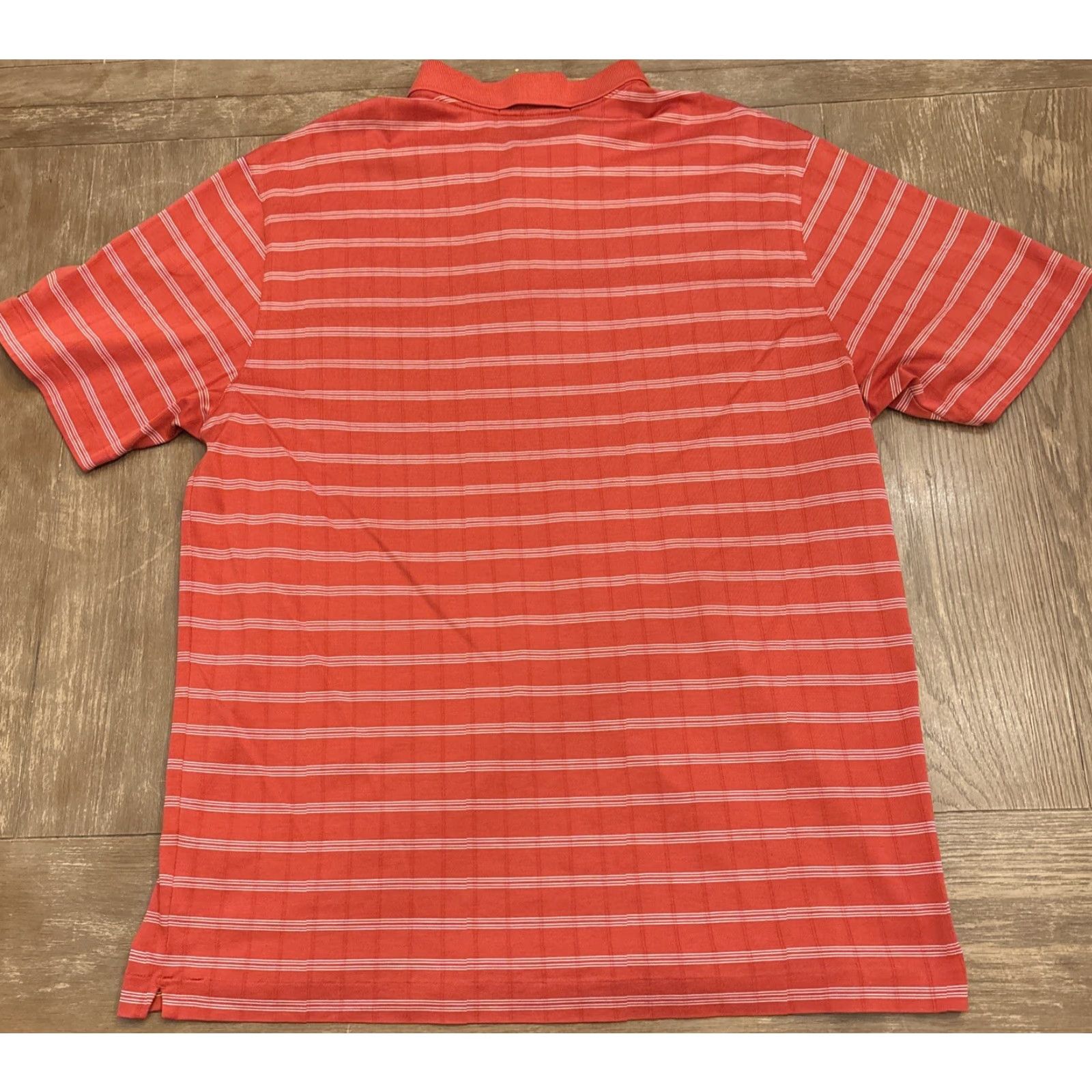 Nike Nike Tiger Woods Collection Dri Fit Golf Polo Men's Size XL Orange Striped Size US XL / EU 56 / 4 - 6 Thumbnail
