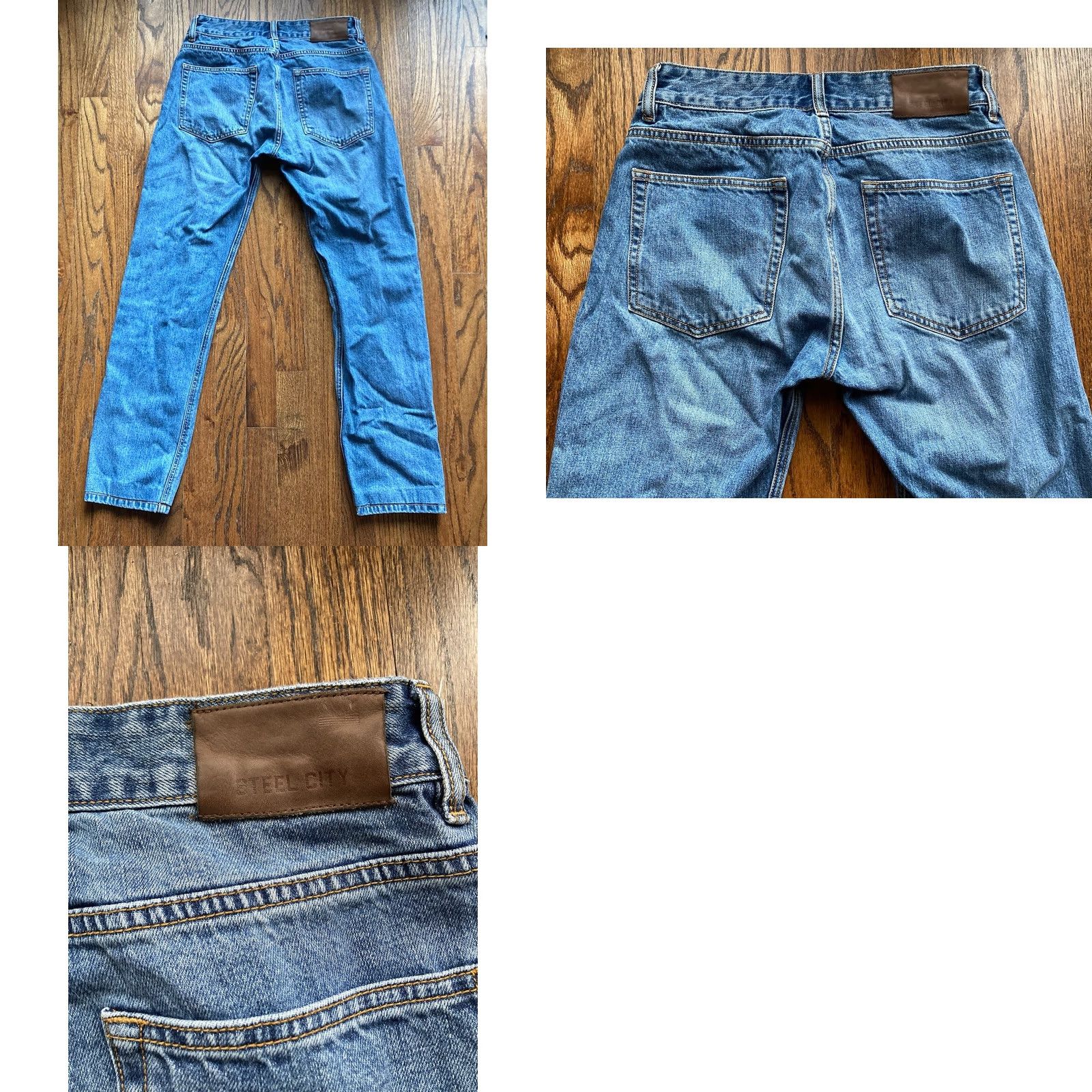 Vintage Steel City Jeans Mens Size 30 Blue Denim Straight Leg City Size US 30 / EU 46 - 9 Thumbnail