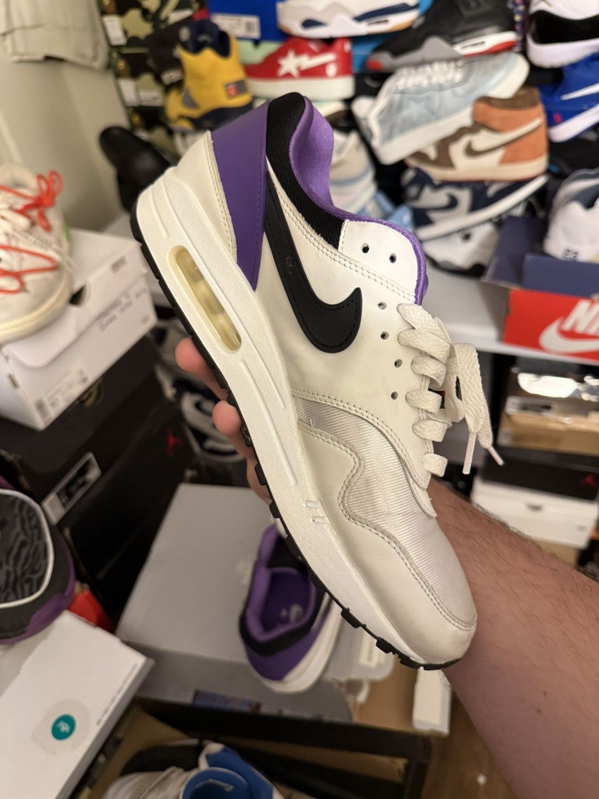 Nike Nike airmax 1 size 9 white & purple Size US 9 / EU 42 - 7 Thumbnail