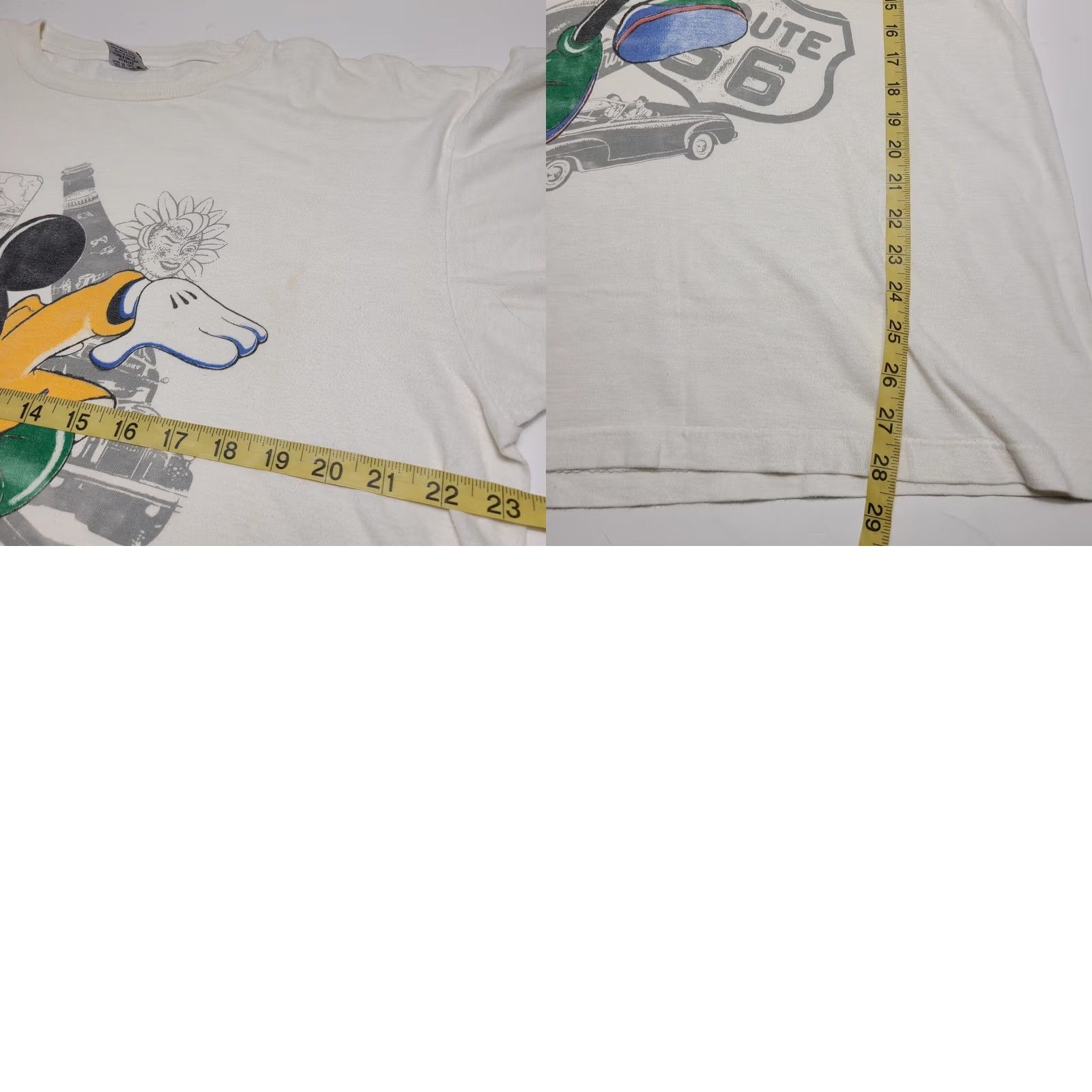 Route 66 VINTAGE Mickey Mouse California Route 66 Travel T-Shirt Mens 2XL White 90s Cotton Short Sleeve Crew Neck Single Stitched Size US XXL / EU 58 / 5 - 8 Thumbnail