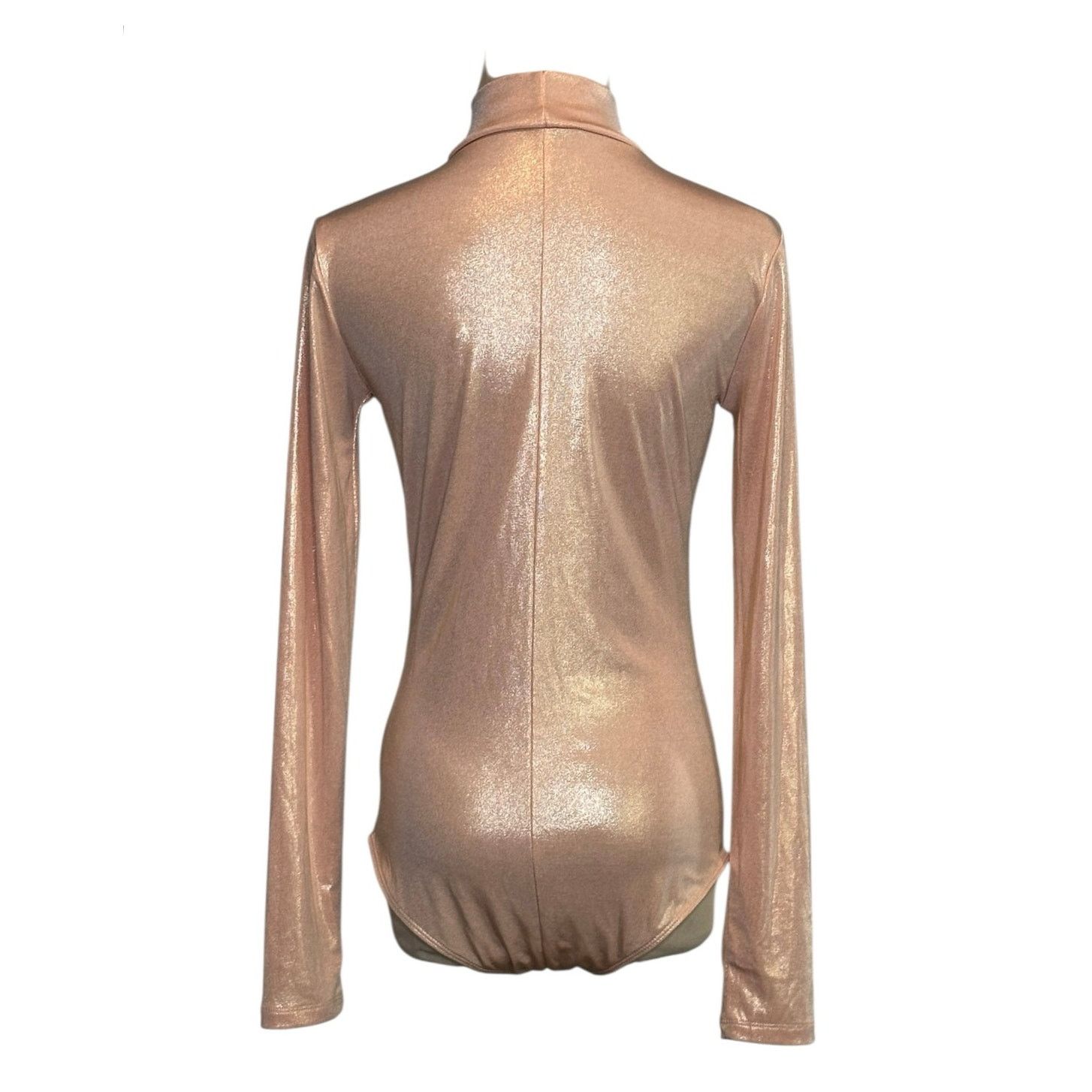 Zara Zara metallic pink long sleeves bodysuit size Medium Size M / US 6-8 / IT 42-44 - 2 Thumbnail