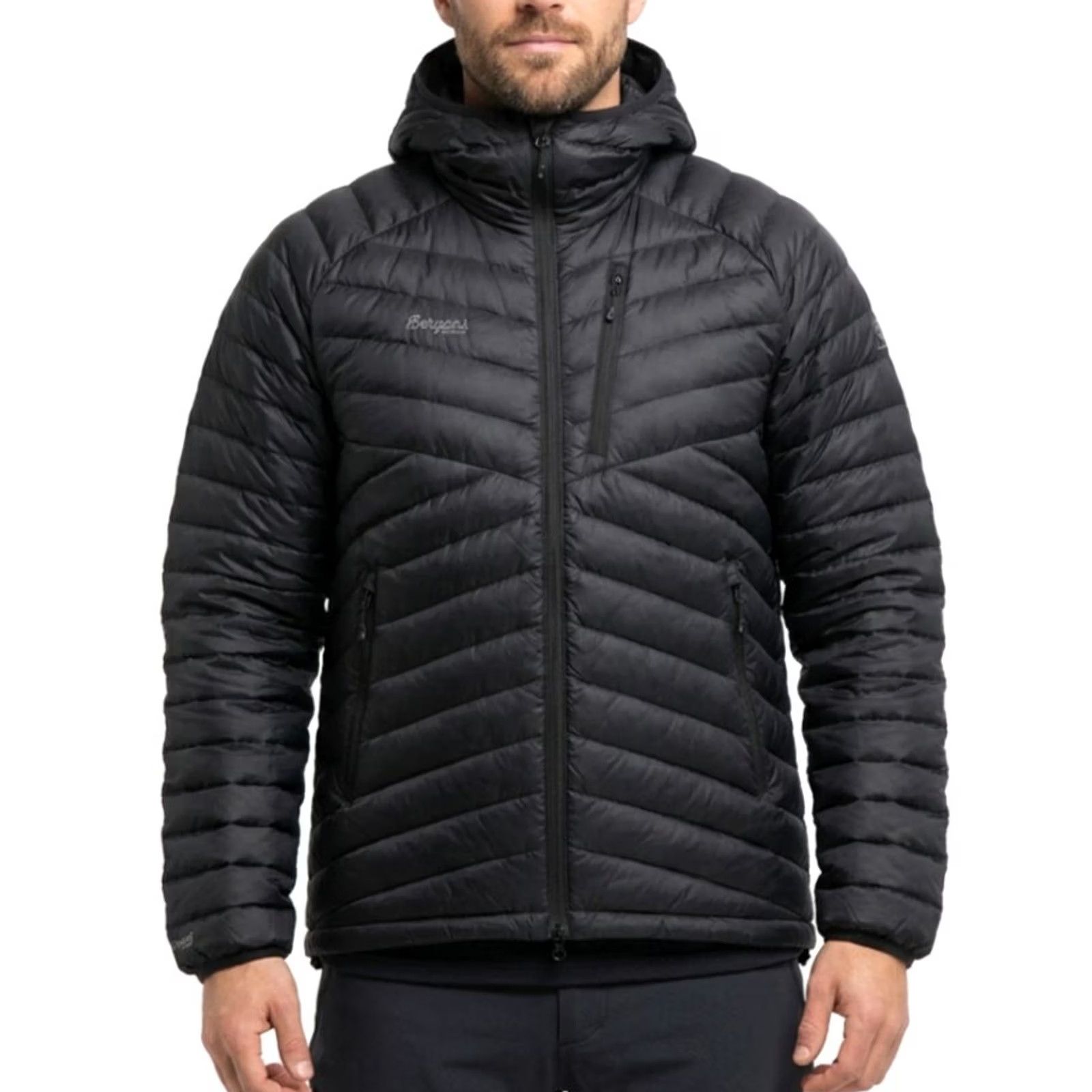 Vintage BERGANS OF NORWAY SLINGSBYTIND DOWN Hooded Jacket Men L PERTEX QUANTUM Black Size US L / EU 52-54 / 3 - 2 Thumbnail