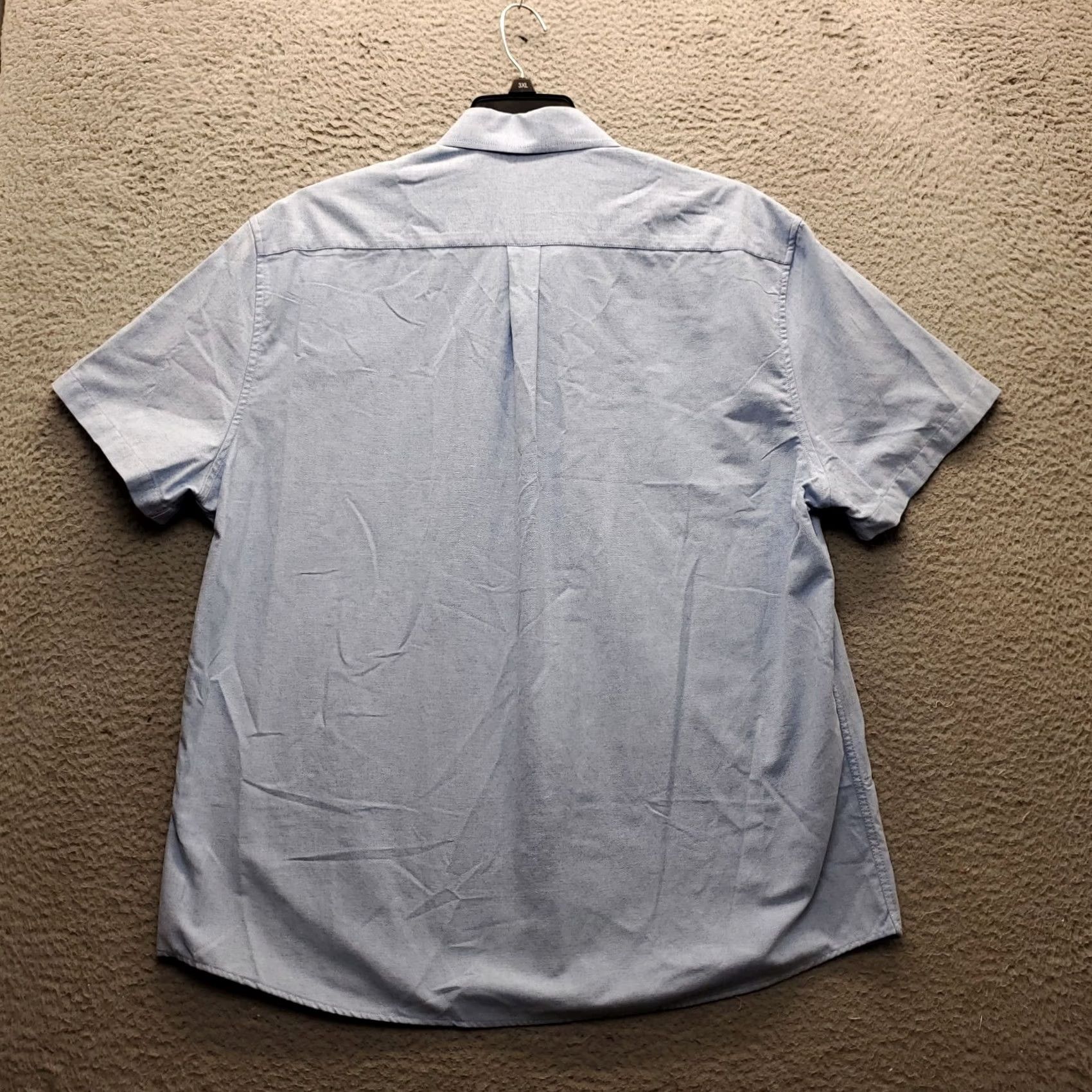 Vintage Paul Jones Shirt Mens 2XL Blue Short Sleeve Button-Up Oxford Travel Size US XXL / EU 58 / 5 - 2 Thumbnail