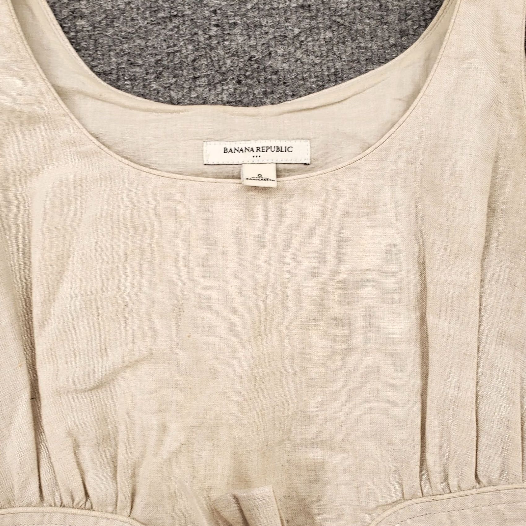 Banana Republic Banana Republic Dress Womens 0 Beige Mini Sheath Sleeveless Linen Side Zip Dress Beige Women's Mini Sheath Linen Side Zip 0 XS? Size XS / US 0-2 / IT 36-38 - 5 Thumbnail