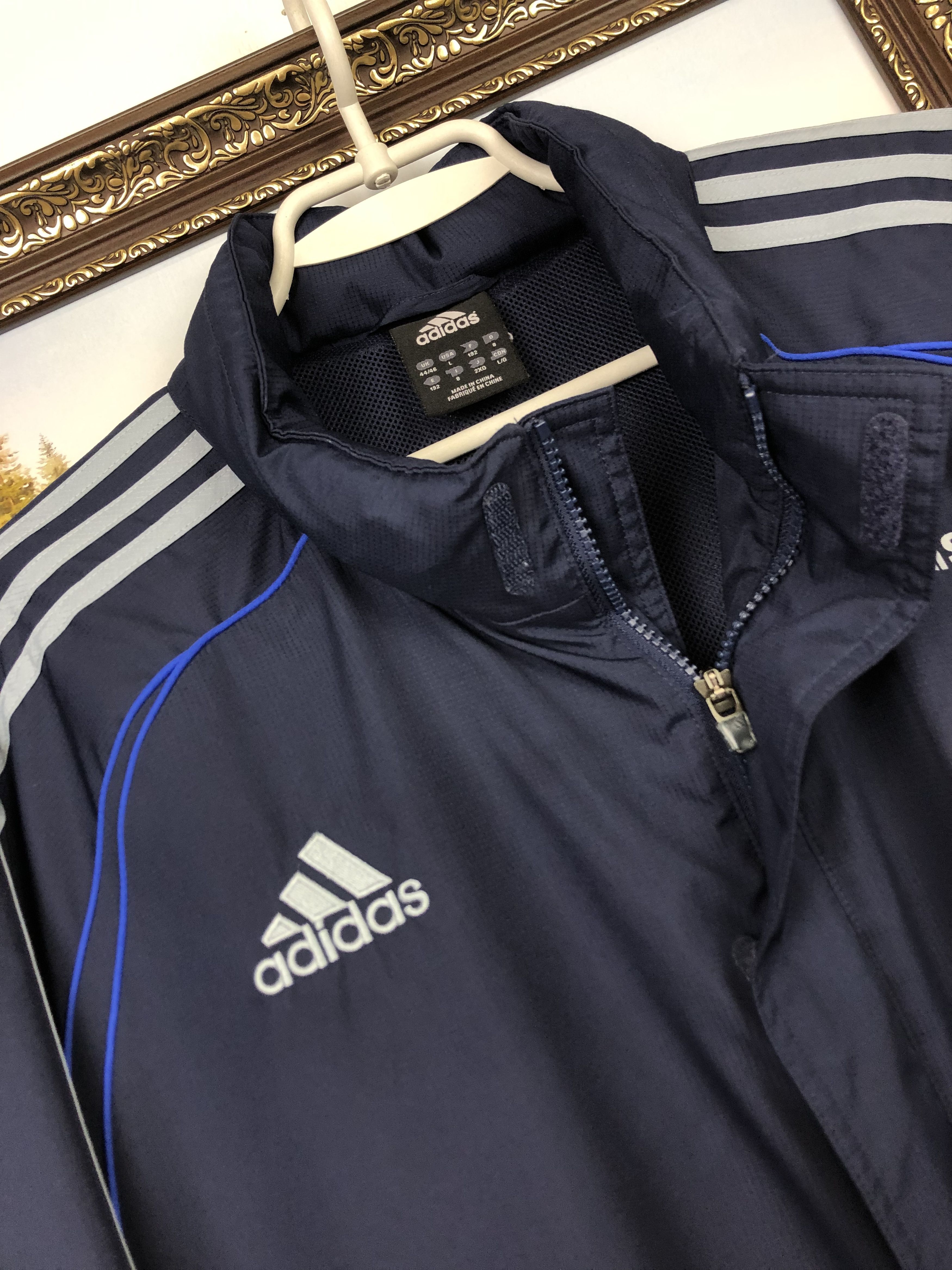 Adidas Vintage Adidas Chelsea Hooded Jacket Soccer Windbreaker Size US XL / EU 56 / 4 - 4 Thumbnail