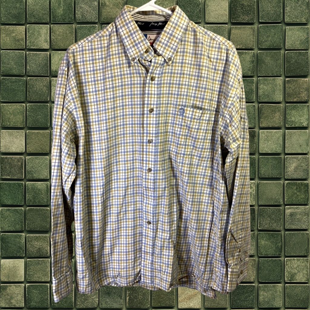 Wrangler George Strait Shirt Mens Large Multicolor Plaid Cotton Long Sleeve Western Button Down Classic Cowboy, Men's