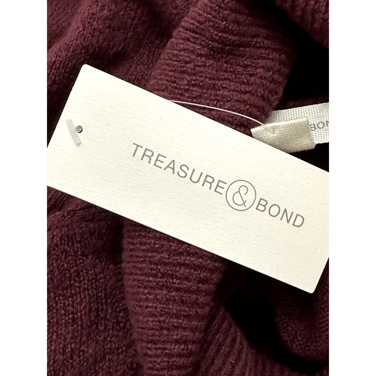 Treasure & Bond Treasure & Bond Sweater Turtleneck Cotton Burgundy W S NWT Size S / US 4 / IT 40 - 8 Thumbnail