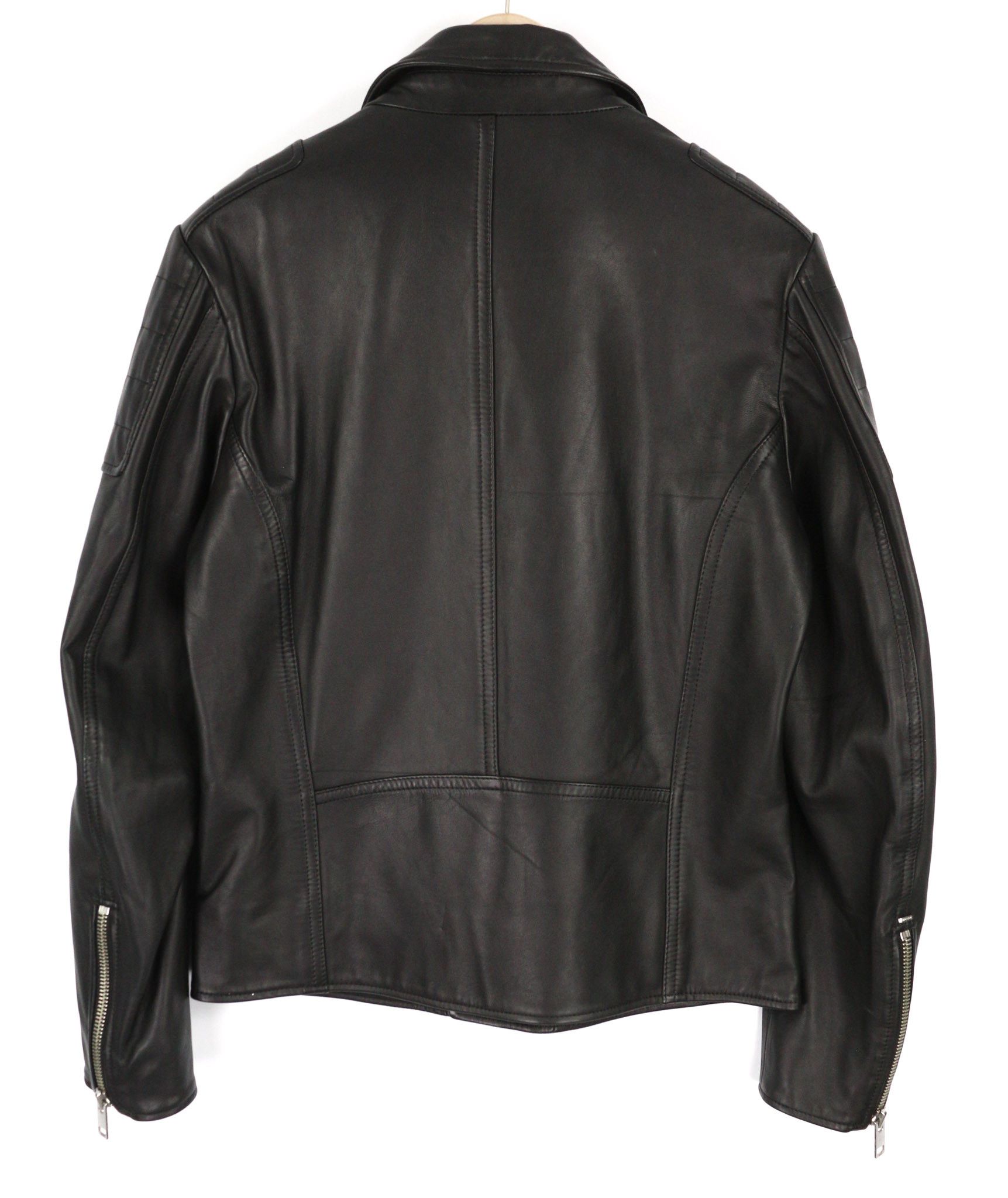 Diesel R-PUSMIR M Black Sheep Leather Zip Lined Jacket 81721 Size US M / EU 48-50 / 2 - 2 Thumbnail