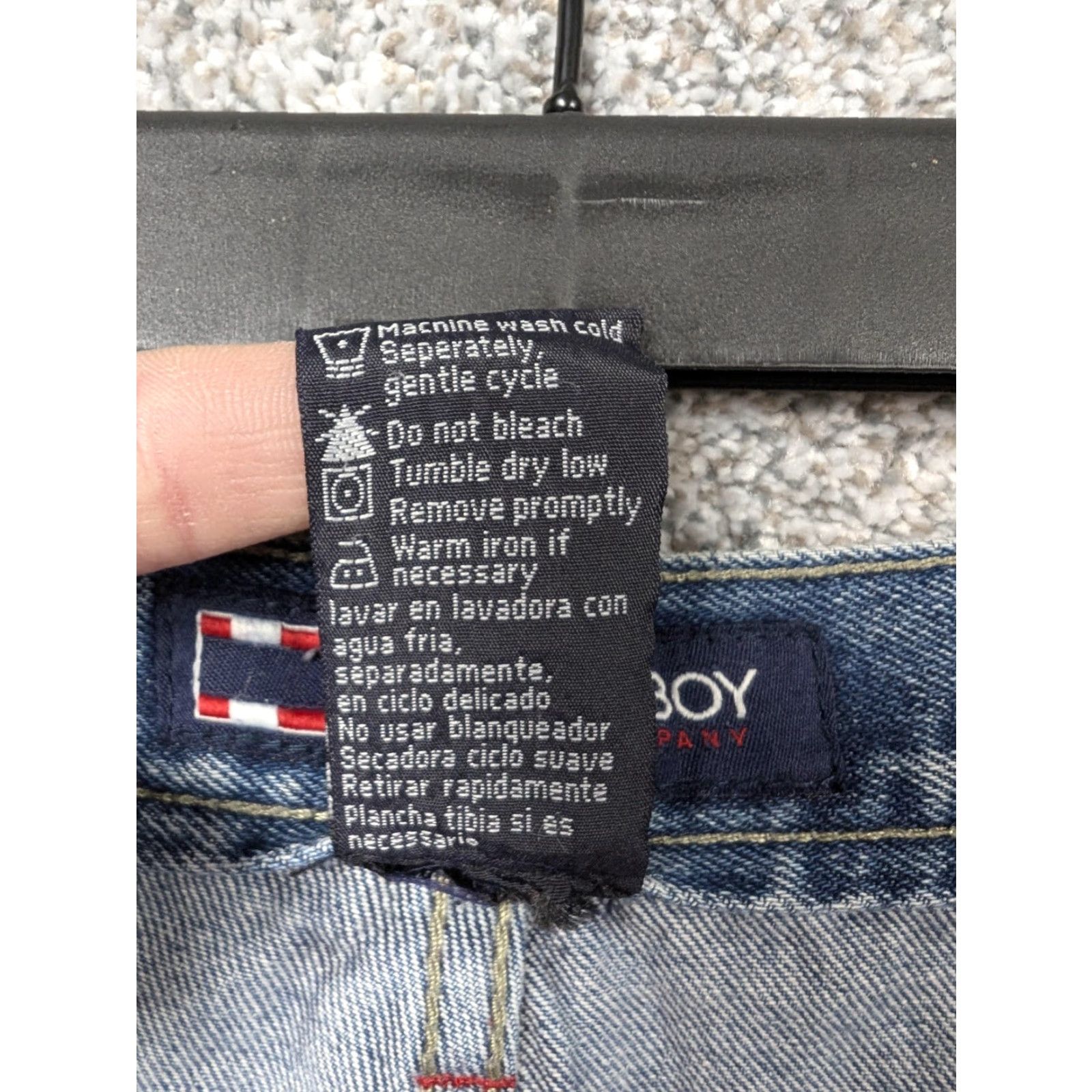 Bugle Boy VINTAGE Bugle Boy Jeans 44x28.5 Relaxed Fit High Rise Skater Streetwear Mens Jeans 90s Grunge Retro Blue Denim Size US 30 / EU 46 - 7 Thumbnail