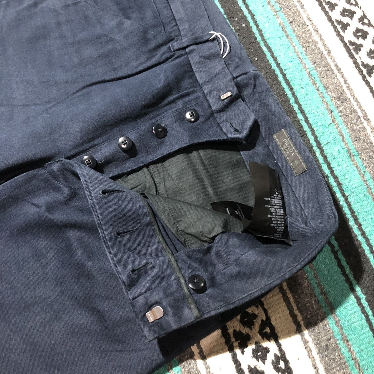 Prada Prada Navy Cotton Pants Size US 32 / EU 48 - 13 Thumbnail