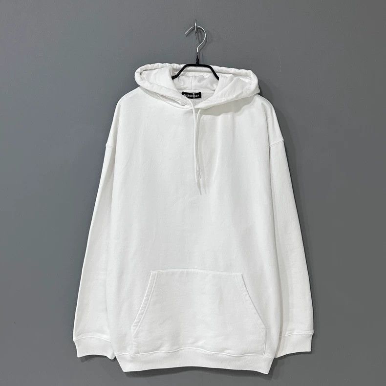 Balenciaga Balenciaga Back logo white hoodie Size US L / EU 52-54 / 3 - 1 Thumbnail