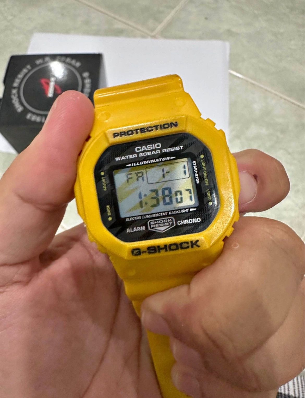 G Shock Authentic G-Shock Lightning Yellow DW5600 Watch Size ONE SIZE - 1 Thumbnail