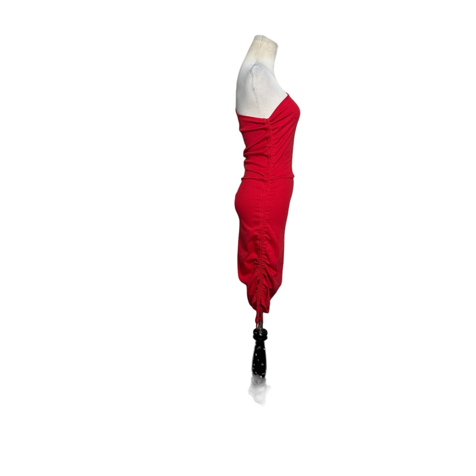 Shein Shein red one shoulder ruched midi dress size 4 Size S / US 4 / IT 40 - 11 Thumbnail
