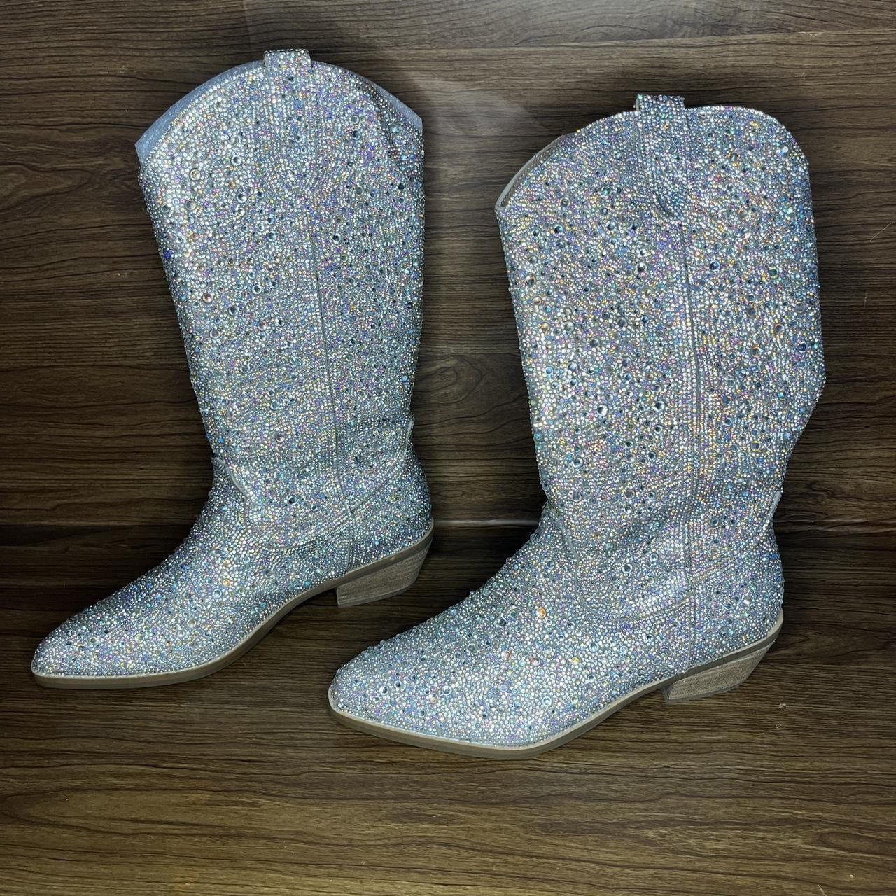 Madden Girl Redford Coachella multicolored Rhinestones Boot