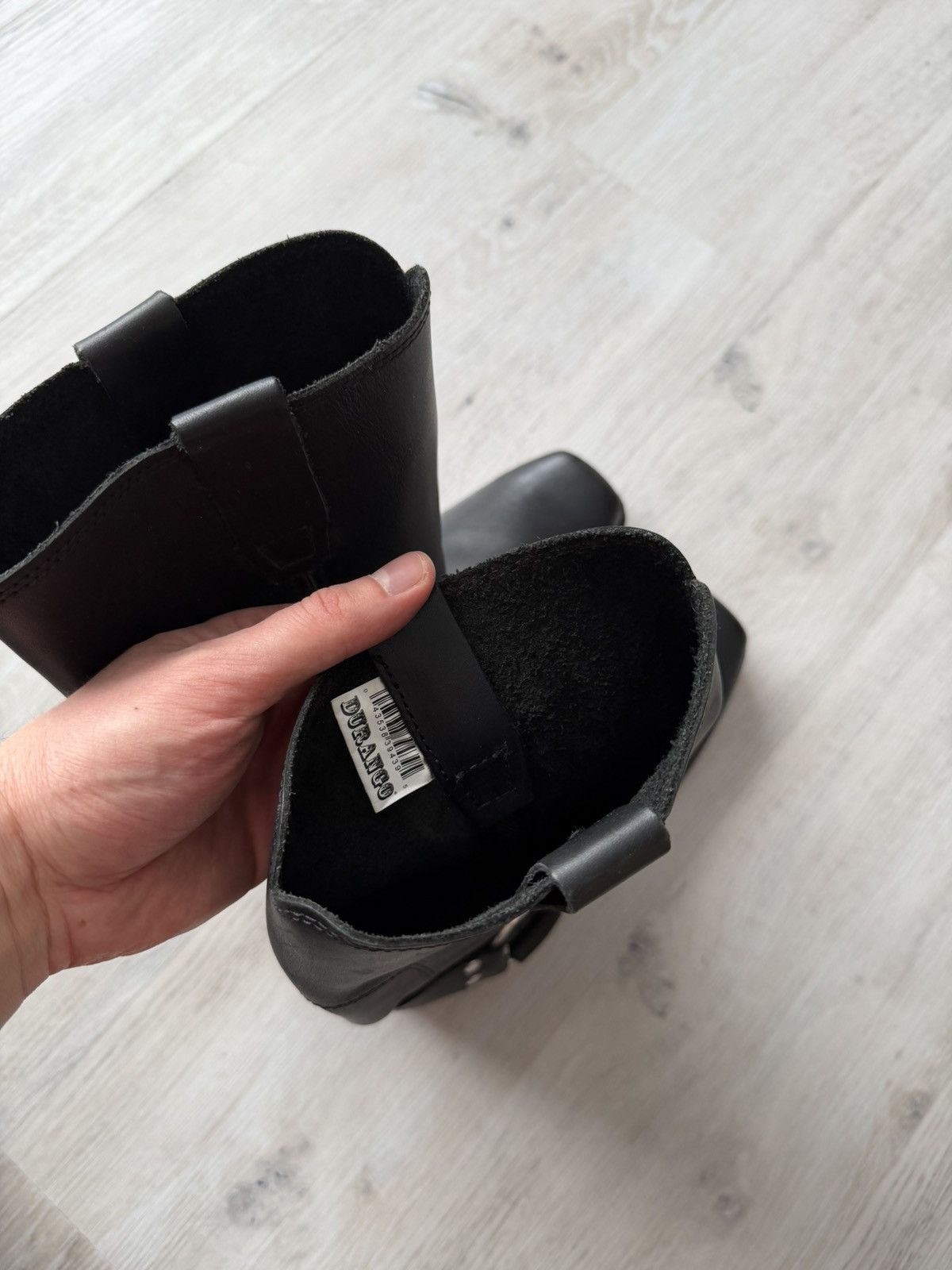 If Six Was Nine Vintage Italian AS 98 Rick Owens Style Leather Biker Boots Size US 8 / EU 41 - 14 Thumbnail