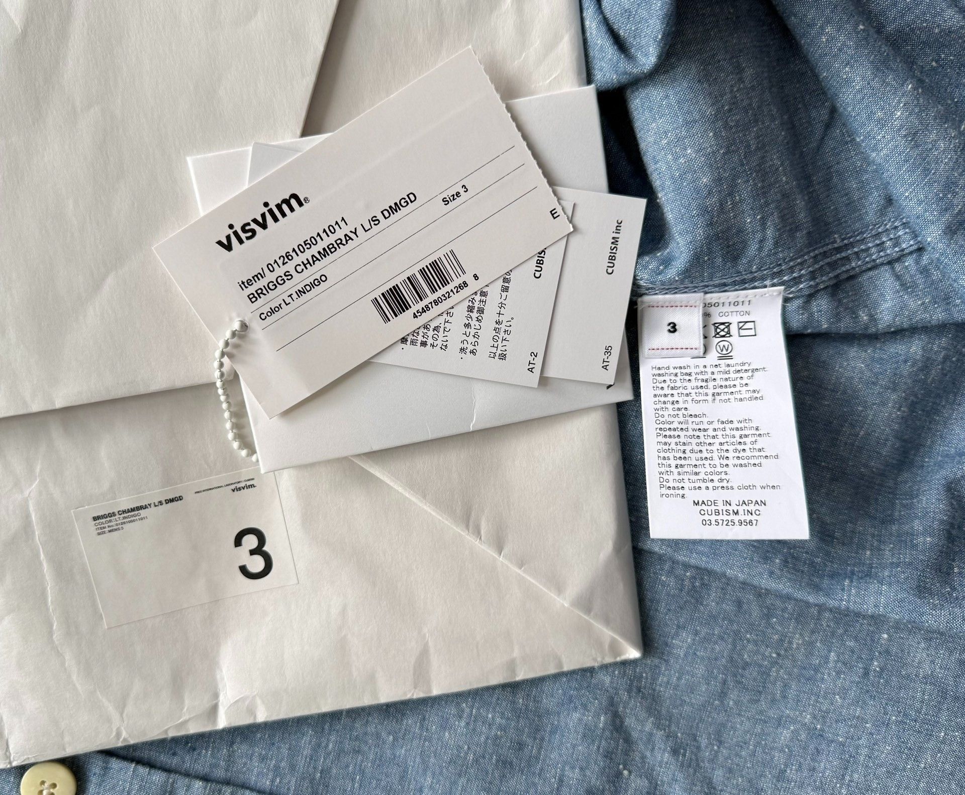 Visvim VISVIM 26SS BRIGGS CHAMBRAY SHIRT Size US L / EU 52-54 / 3 - 9 Thumbnail