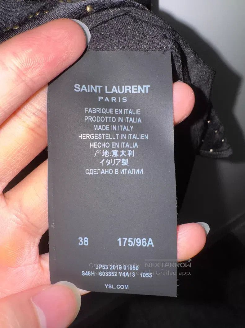Saint Laurent Paris Saint Laurent Paris All Studs Mulberry Silk Black Samurai Size XS / US 0-2 / IT 36-38 - 8 Thumbnail