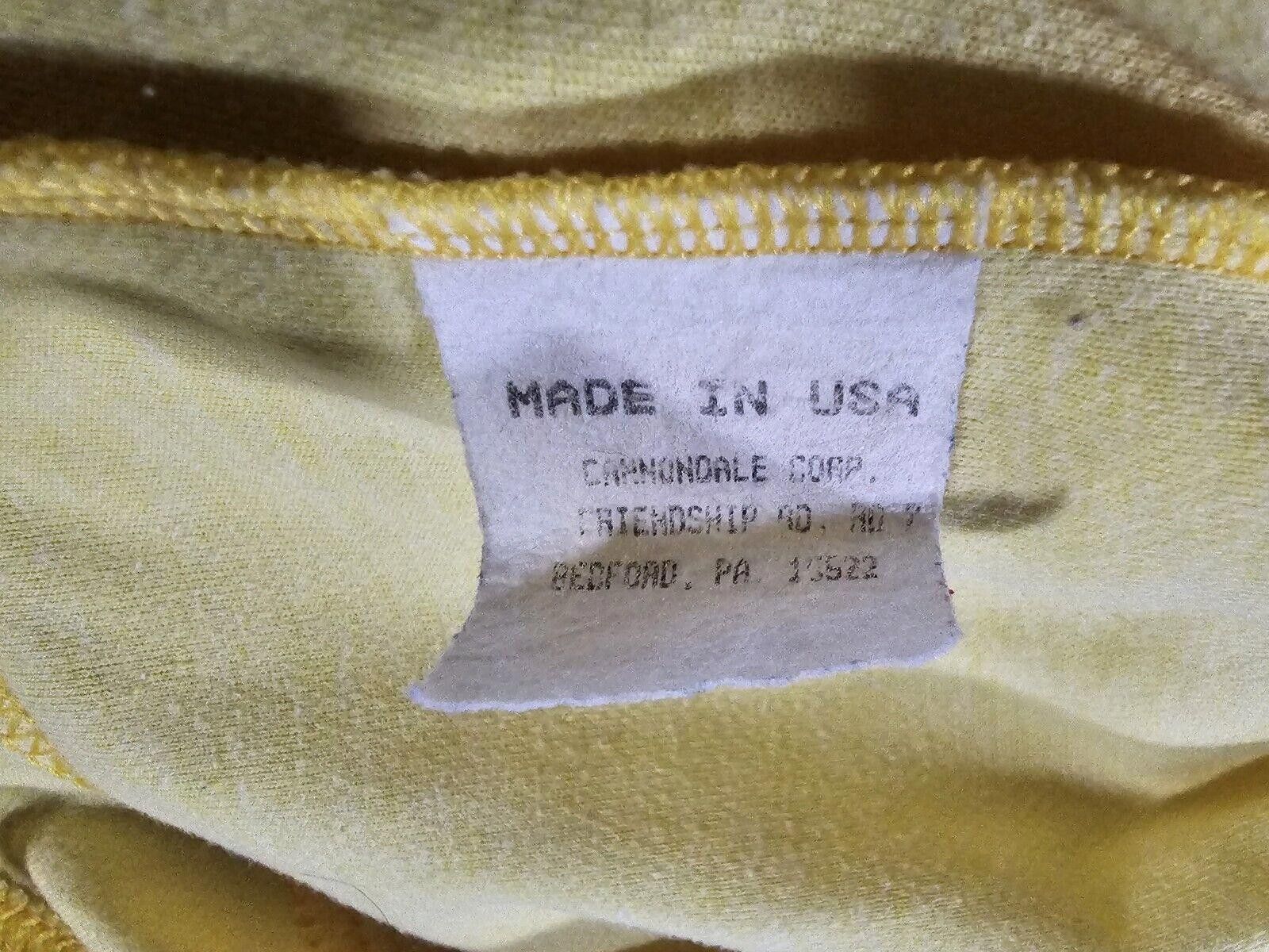 Designer Vintage Cannondale Cycling Jersey Yellow Zip XL USA MADE Size ONE SIZE - 8 Thumbnail