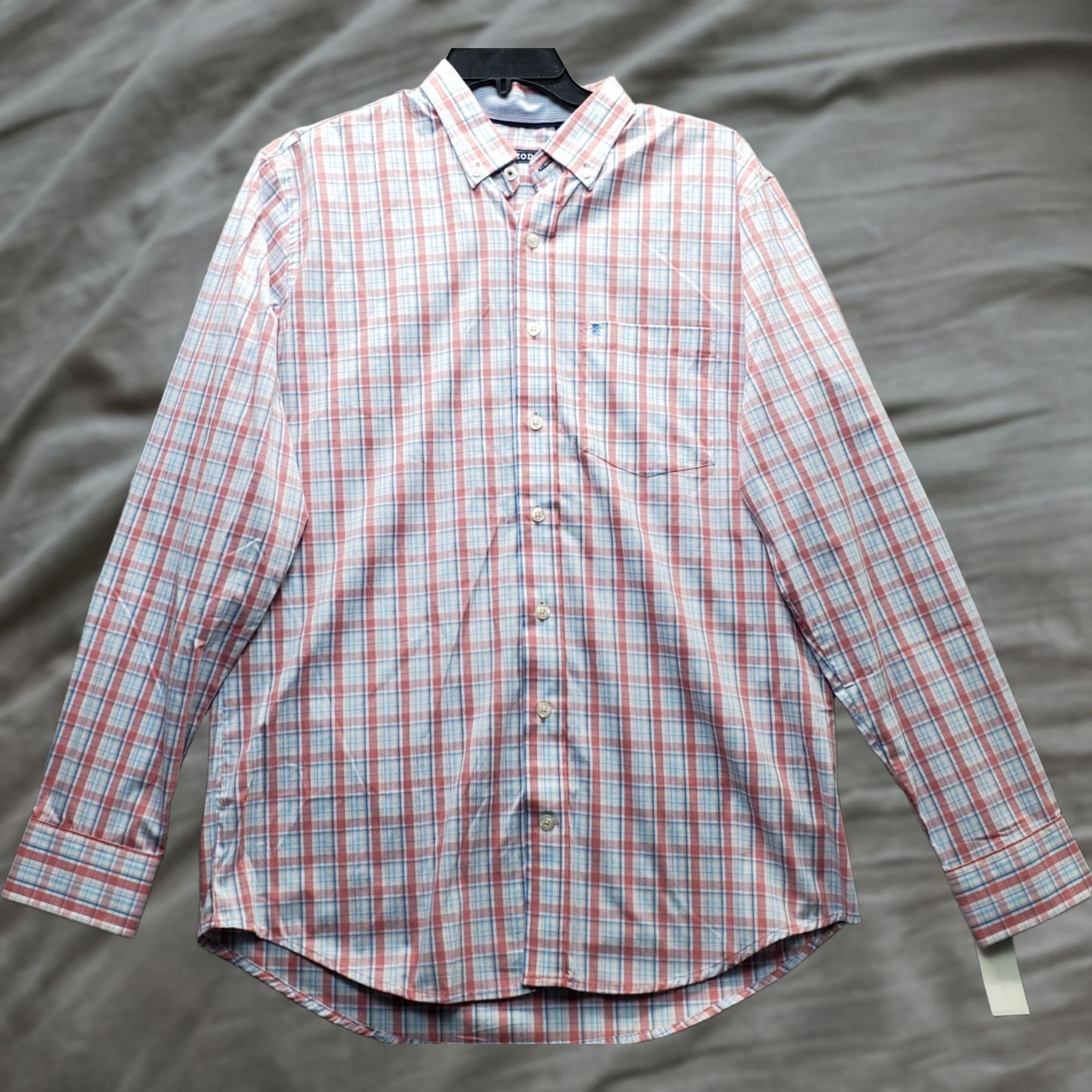 Izod IZOD Performance Shirt Mens LT Multicolor Plaid Classic Fit Wrinkle Free Size US L / EU 52-54 / 3 - 1 Thumbnail