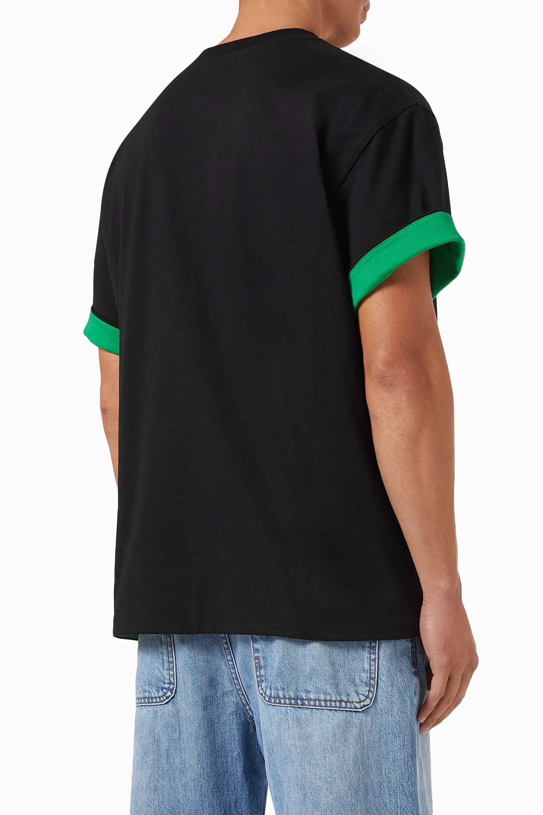 Bottega Veneta Black Double Layer Oversized Logo T-Shirt Size XS / US 0-2 / IT 36-38 - 6 Thumbnail