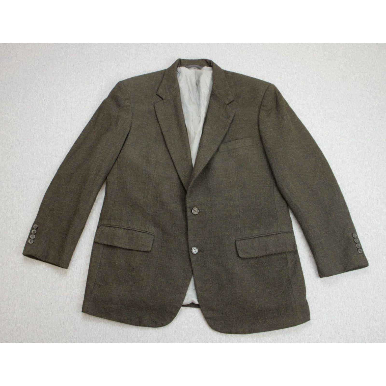 Brooks Brothers Brooks Brothers Blazer Mens 43R Brown 100% Wool Herringbone Size 42R - 2 Thumbnail
