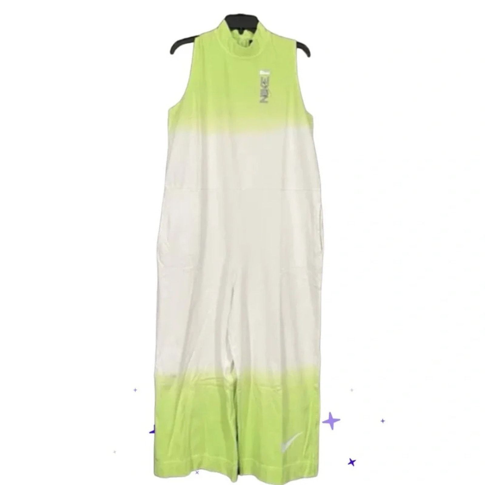 Nike Nike wide leg green ombré one piece jumpsuit with pockets, M Size 32" / US 10 / IT 46 - 1 Thumbnail