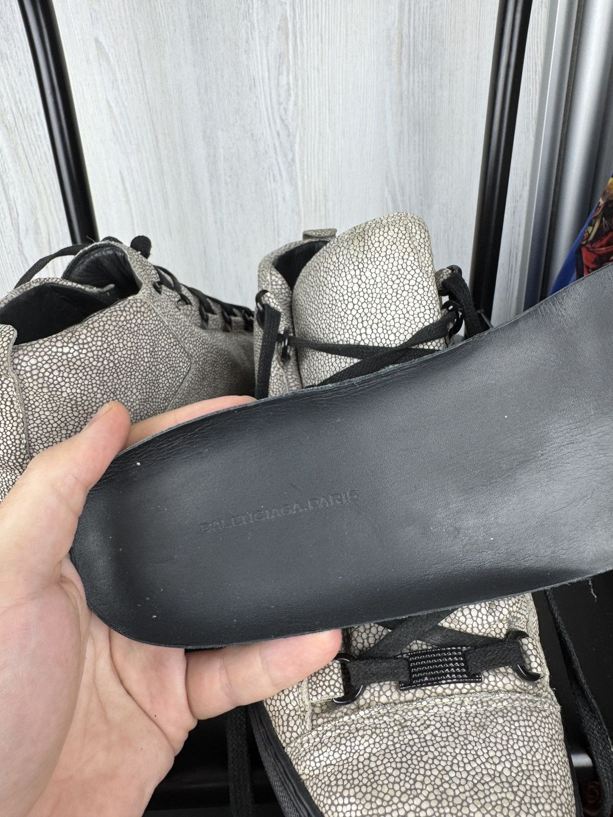 Balenciaga Balenciaga Leather High Arena Stingray Grey Sneakers size 42 Size US 9 / EU 42 - 16 Thumbnail