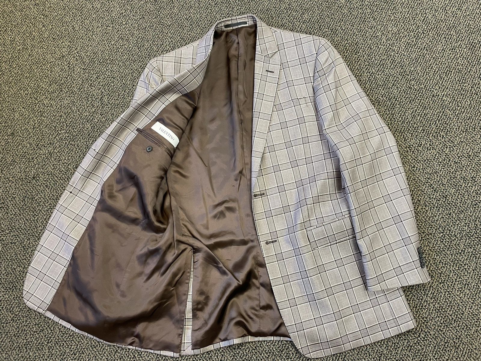 Valentino Check Print Wool & Silk Jacket Size 42R - 7 Thumbnail