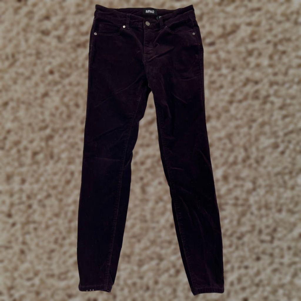 Buffalo David Bitton Buffalo Jeans Womens Pants 4 Red Corduroy Skinny Leg Mid Rise Cotton Button Style Size 27" / US 4 / IT 40 - 1 Thumbnail