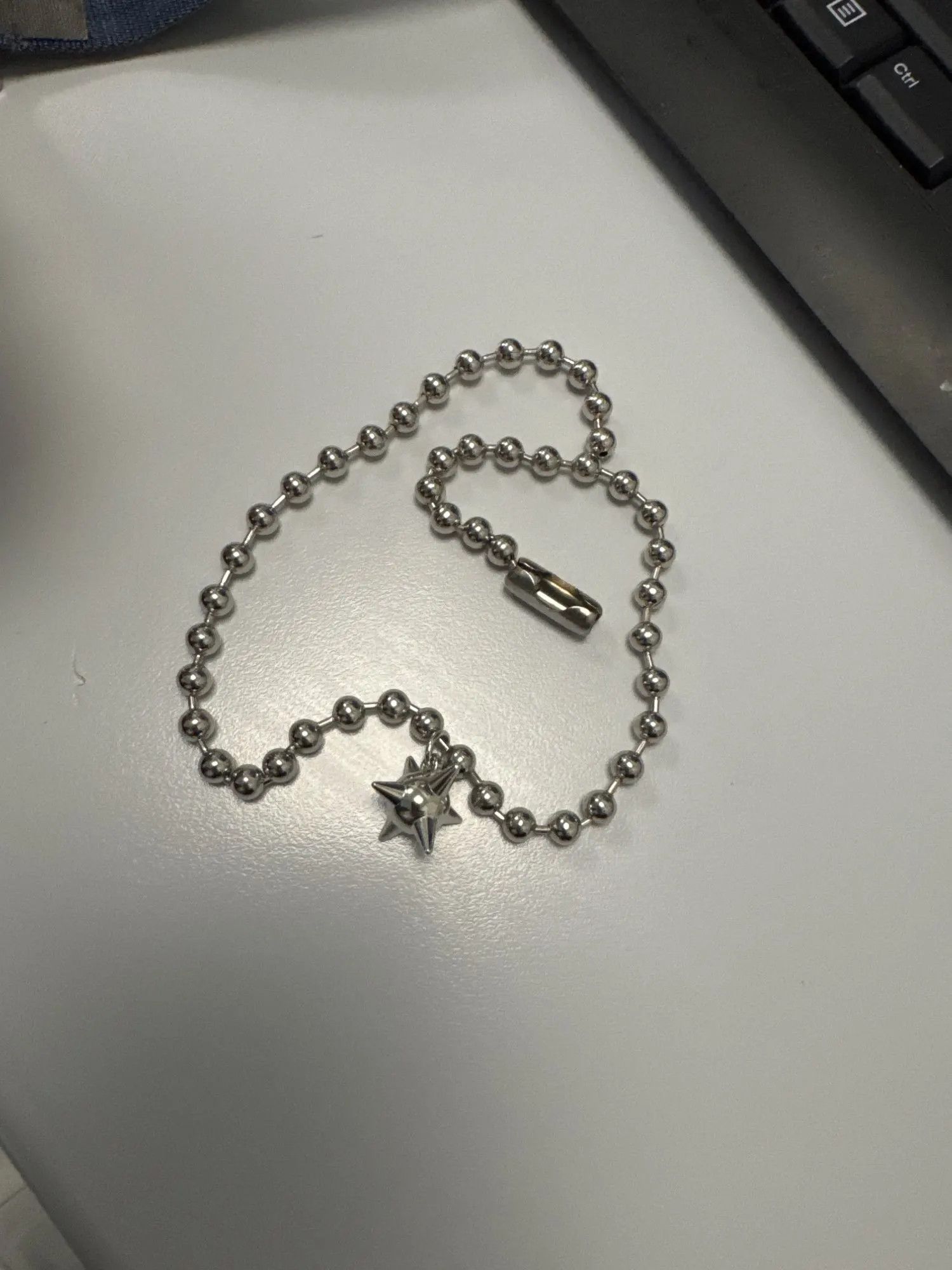 Vintage 45cm 6mm Beads Ball Chain Choker Morning Star Short Necklace Size ONE SIZE - 7 Thumbnail