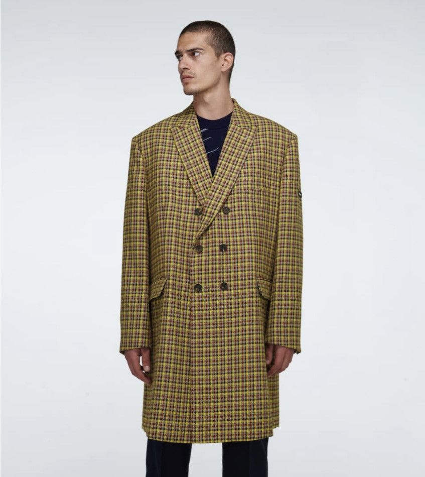 Balenciaga Oversized tartan tweed double breasted coat Size US M / EU 48-50 / 2 - 5 Thumbnail