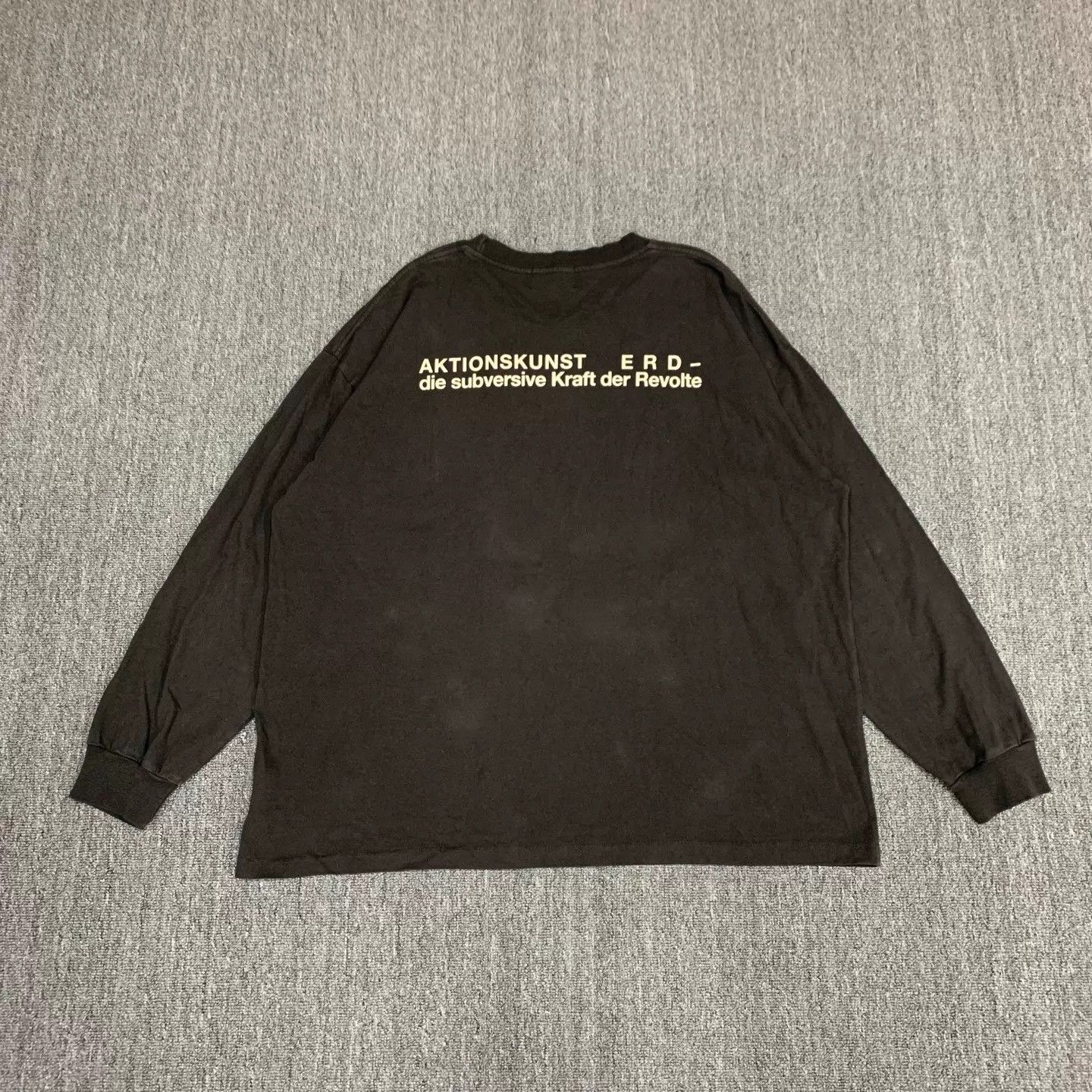 Enfants Riches Deprimes ERD washed black print LS crewneck sweat XL 98new Size XL / US 12-14 / IT 48-50 - 2 Thumbnail