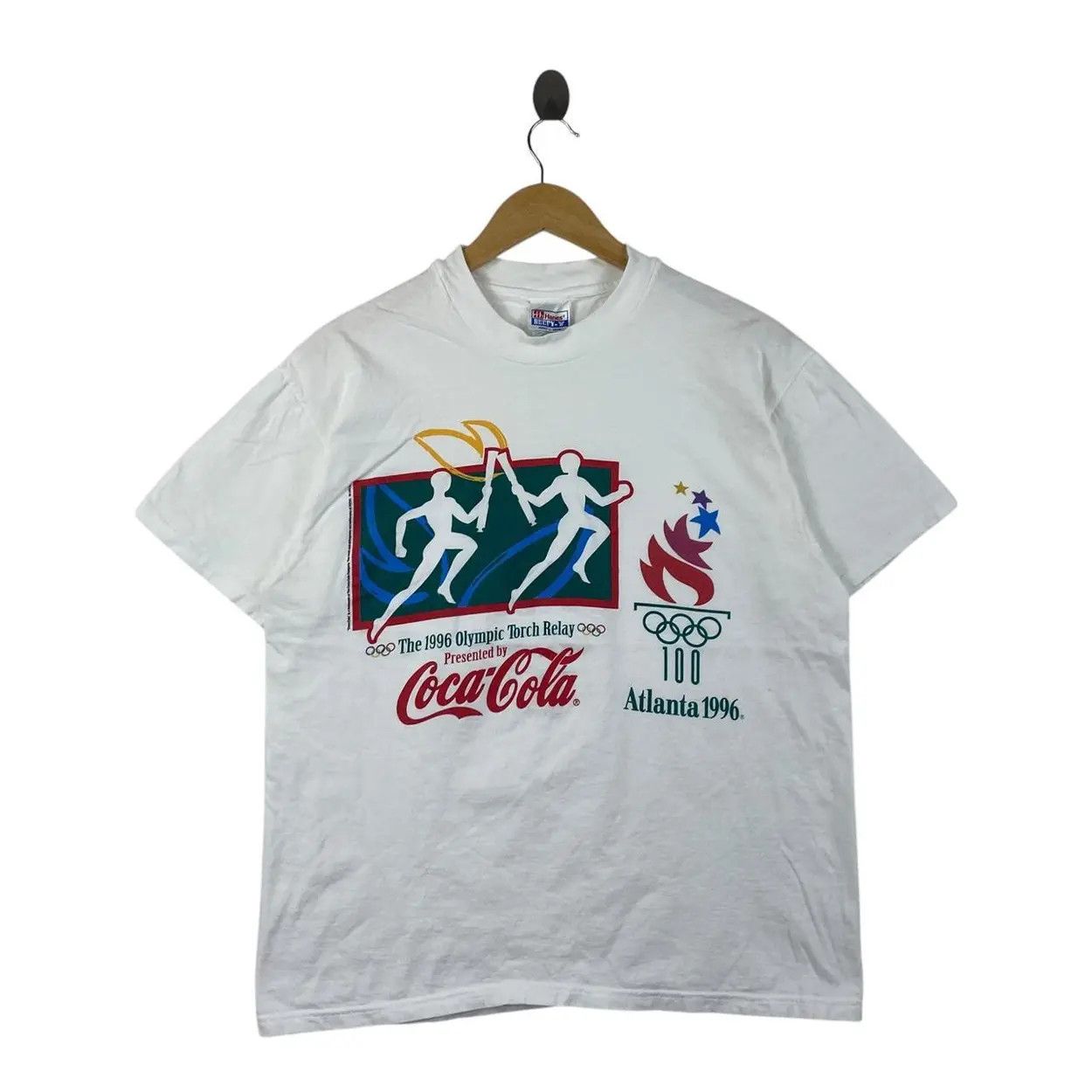 USA Olympics Vintage 1996 OLYMPIC ATLANTA COCA COLA Tee Shirt Top Size US L / EU 52-54 / 3 - 1 Thumbnail