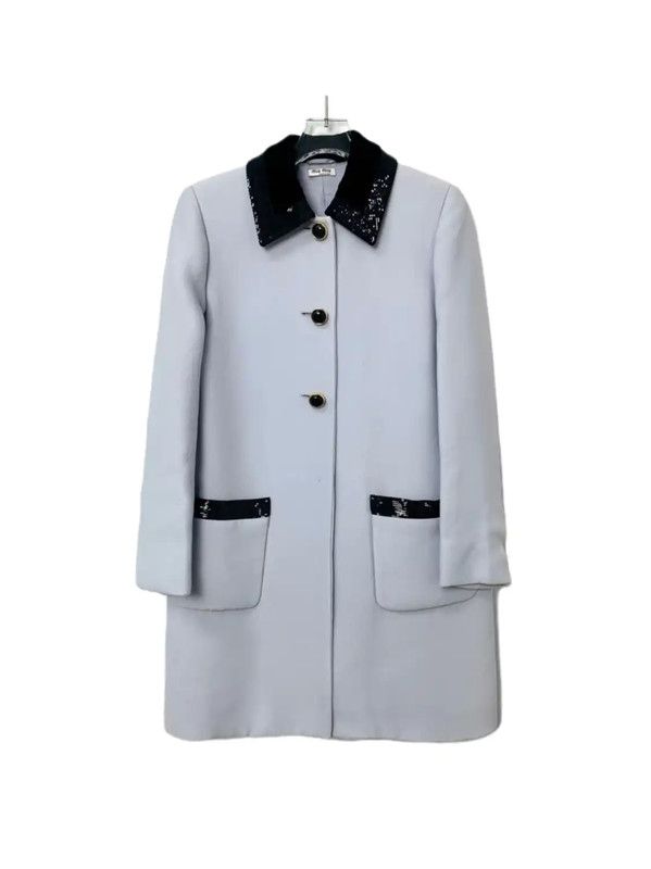 Miu Miu Miu Miu Purple XS Women's Coat 0089 Size XS / US 0-2 / IT 36-38 - 1 Thumbnail