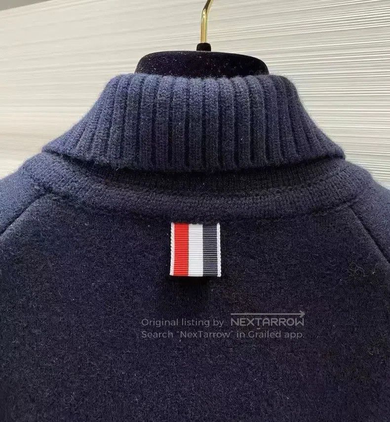 Thom Browne Thom Browne Medium length wool knit coat Size US XXS / EU 40 - 4 Thumbnail