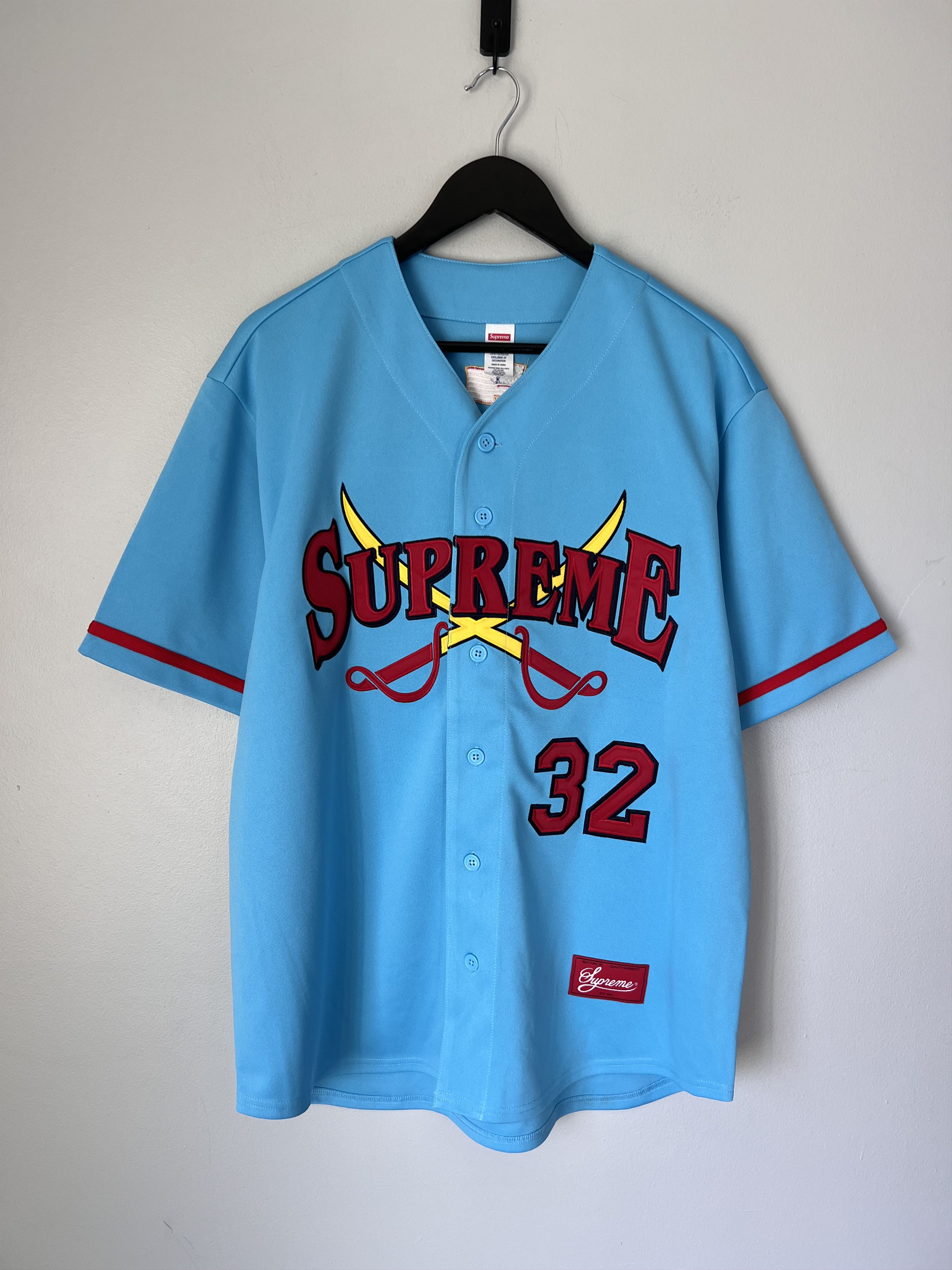 Supreme Swords Baseball Jersey in Blue