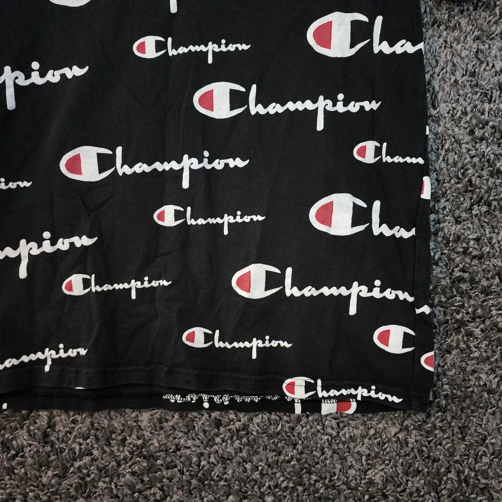 Champion Champion Tee Shirt Black Short Sleeve Logo Printed Men S Size S Size US 29 - 2 Thumbnail